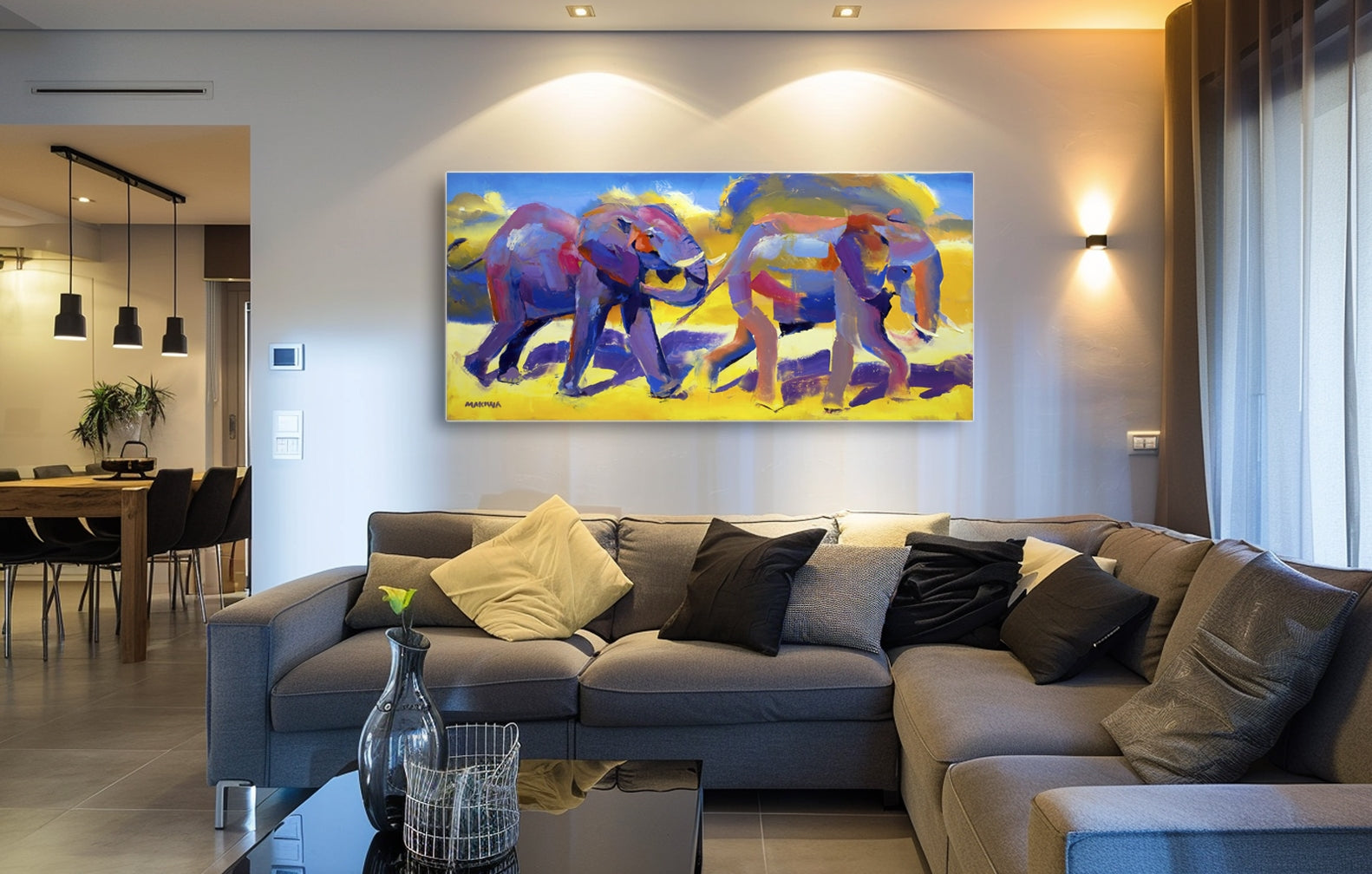 Little Friends 80x170cm Oil On Canvas