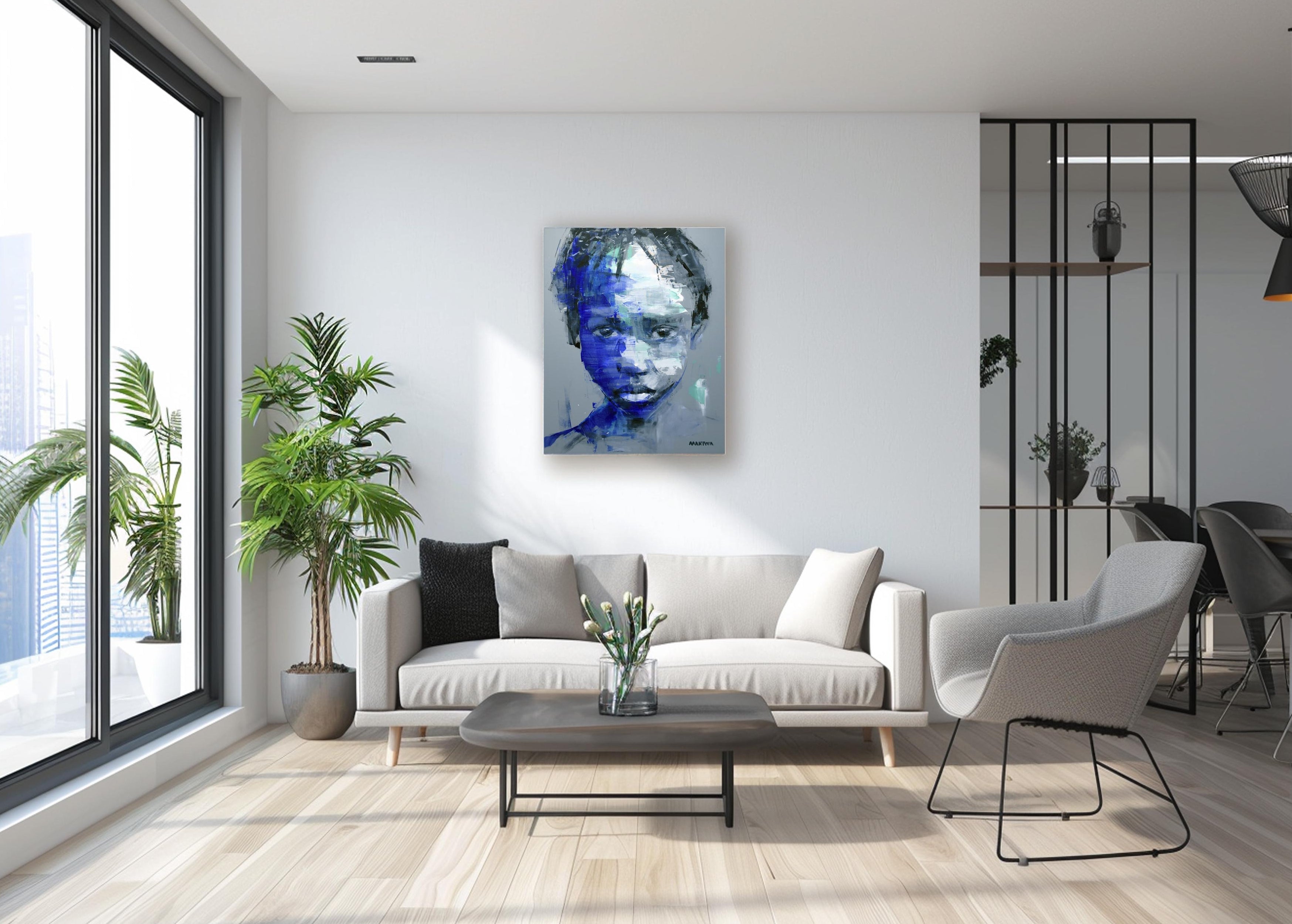 No 1 Ultramarine Series 1 100x80cm Acrylic on Canvas