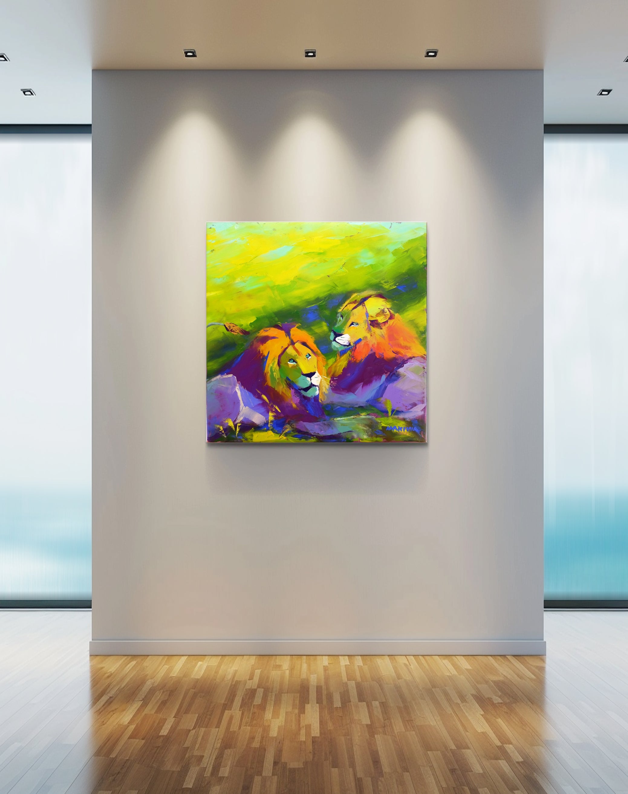 Brotherly Love 79x79cm Oil on Canvas