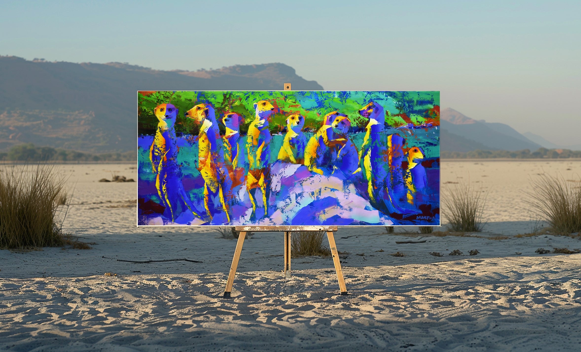 The Watchful Ones 80x180cm Oil On Canvas