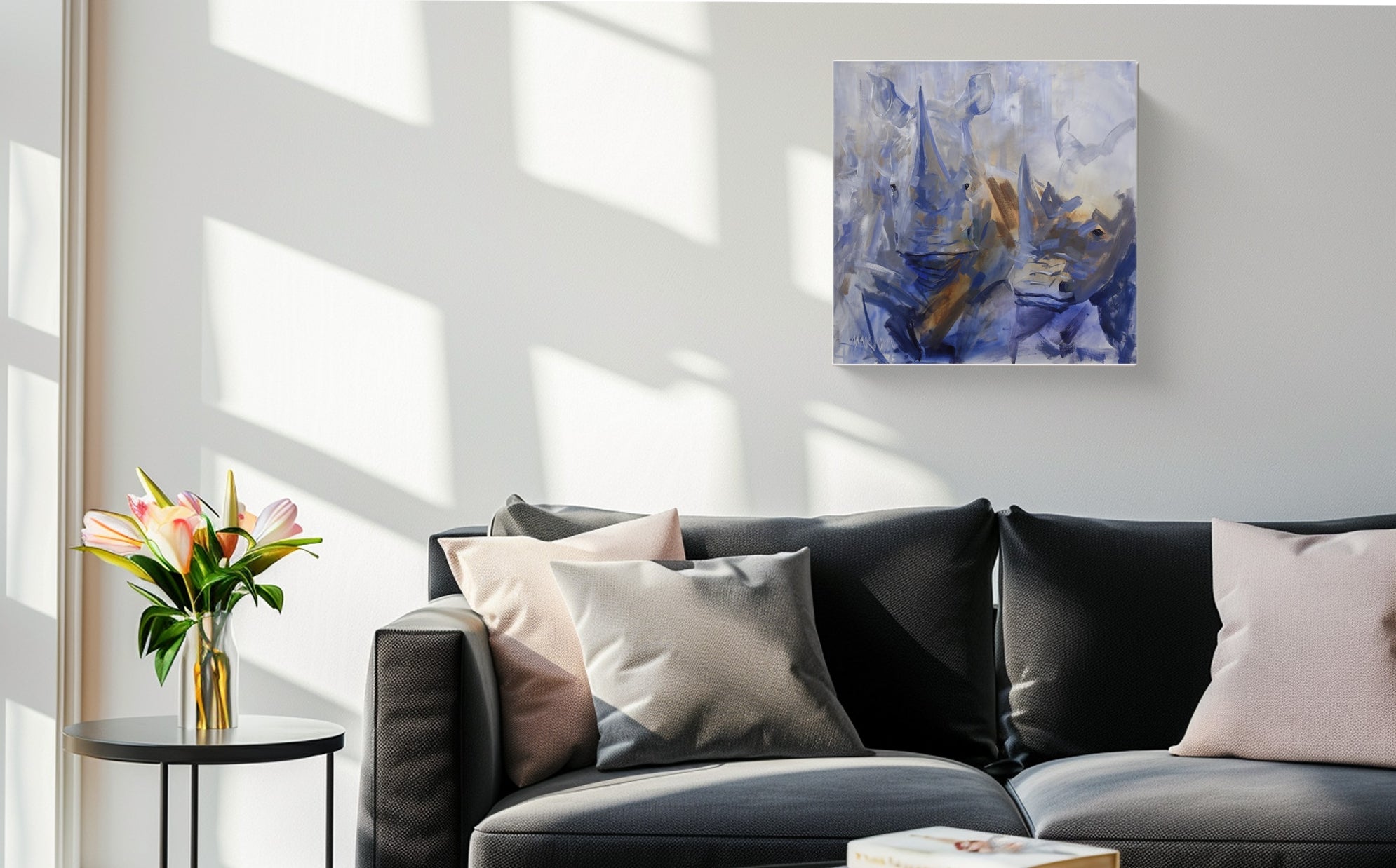 Echoes in Stone 55x55cm Acrylic On Canvas