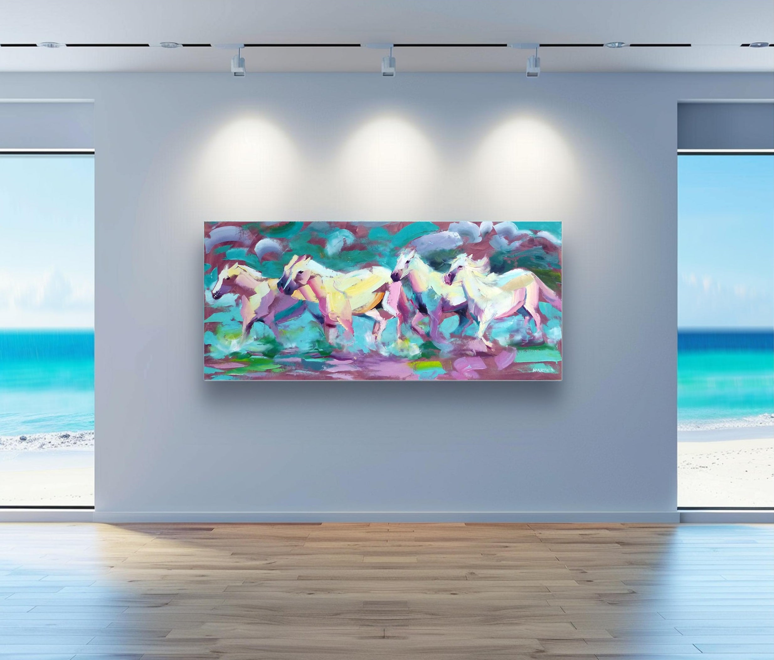 Wild and Free 180x80cm Oil on Canvas