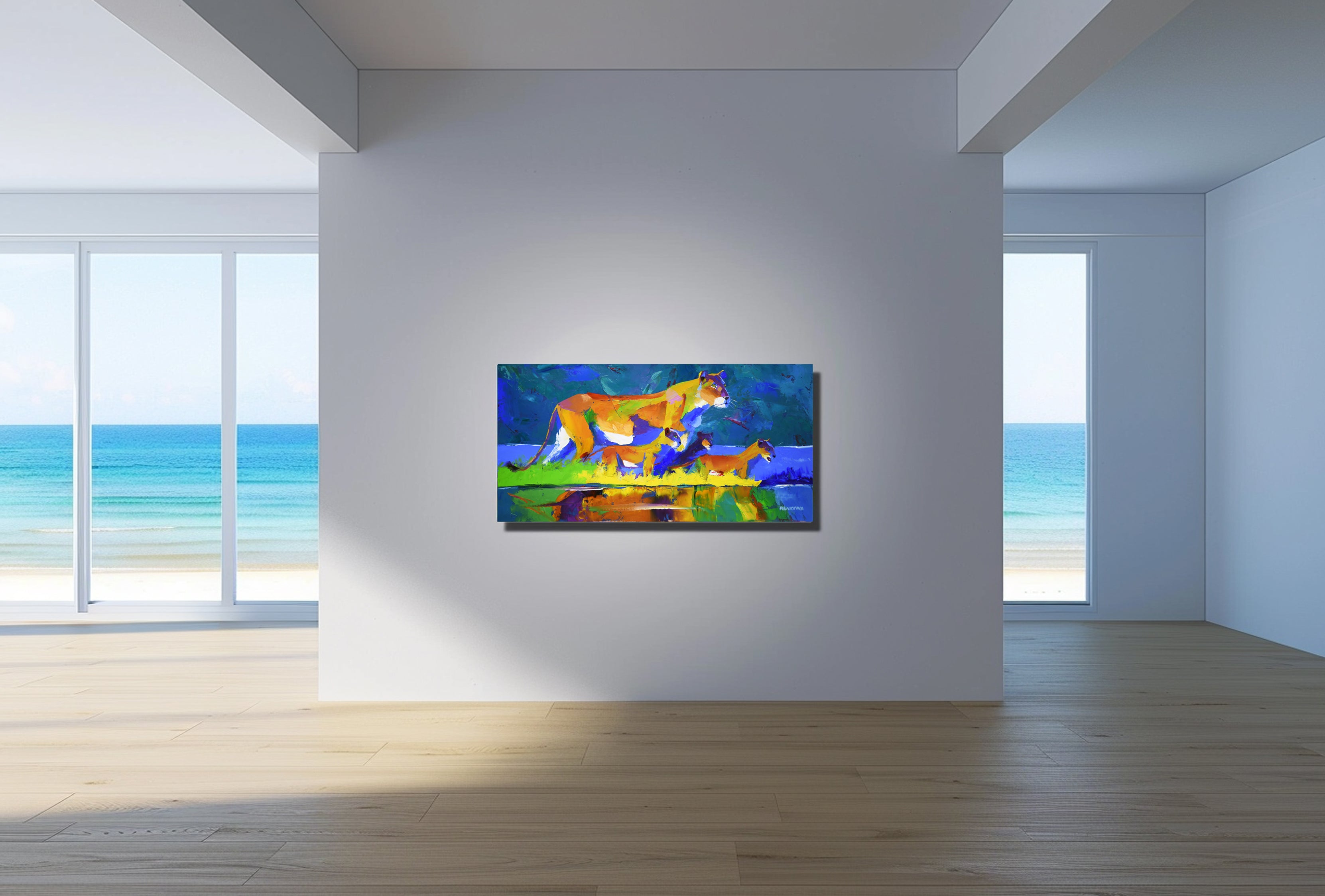 Whispered Horizons 2 50x100cm Oil On Canvas