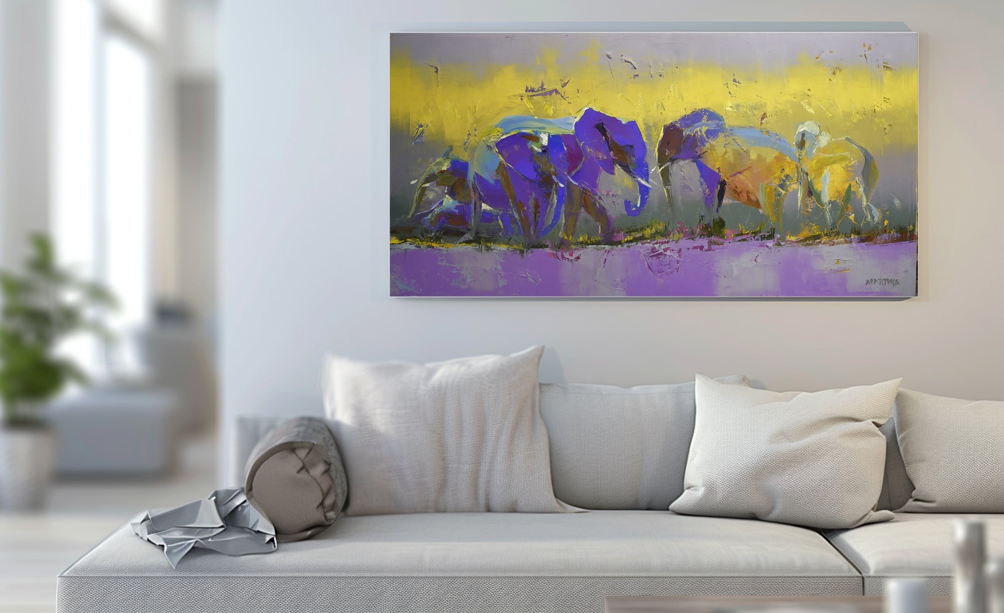 Sunset by the Lakeside 60x120cm Oil on Canvas