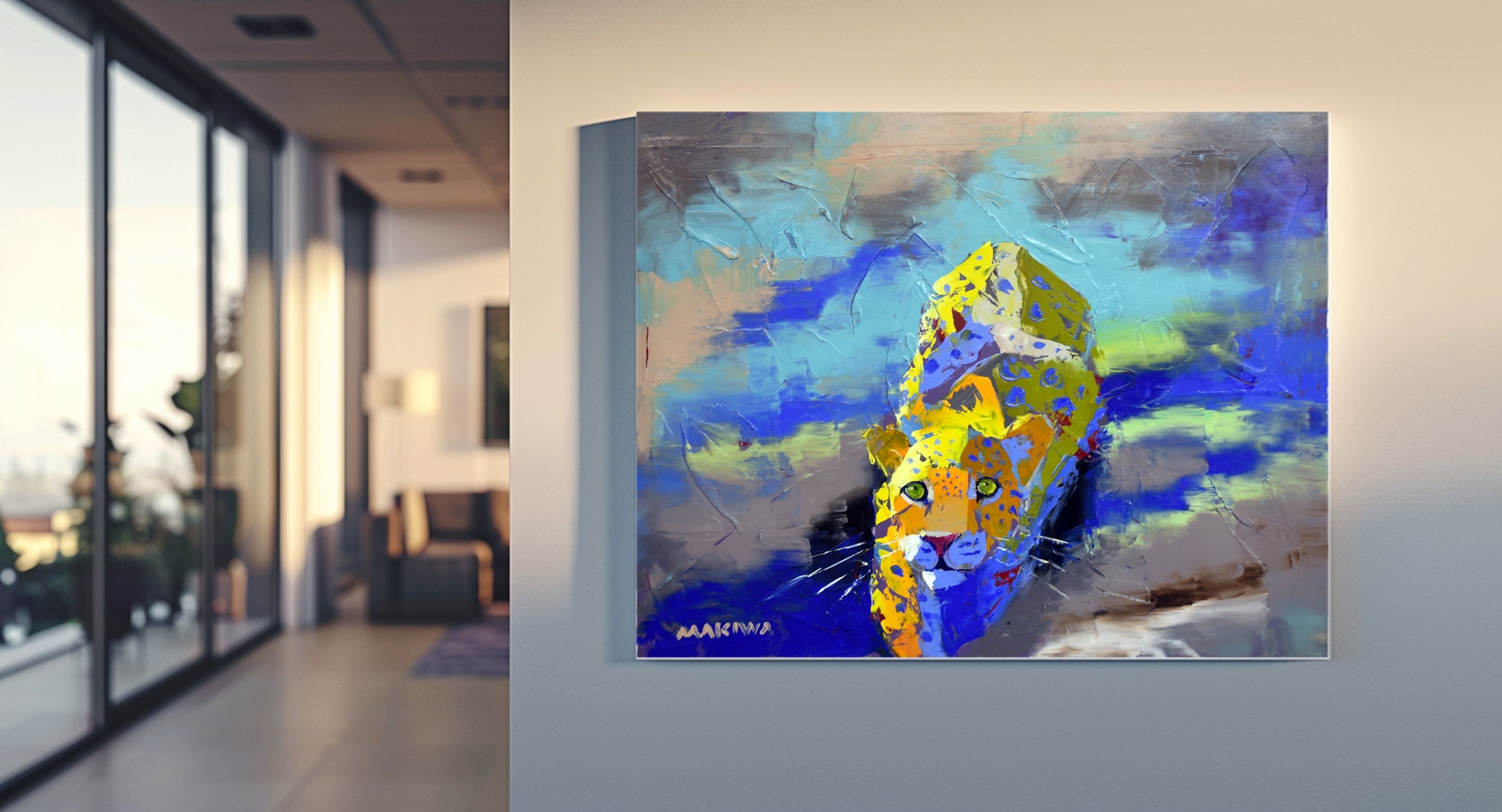 Azure Gaze 56x71cm Oil on Canvas