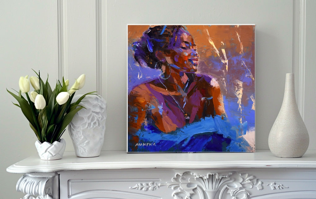 African Queen 1 40x40cm Oil on Canvas