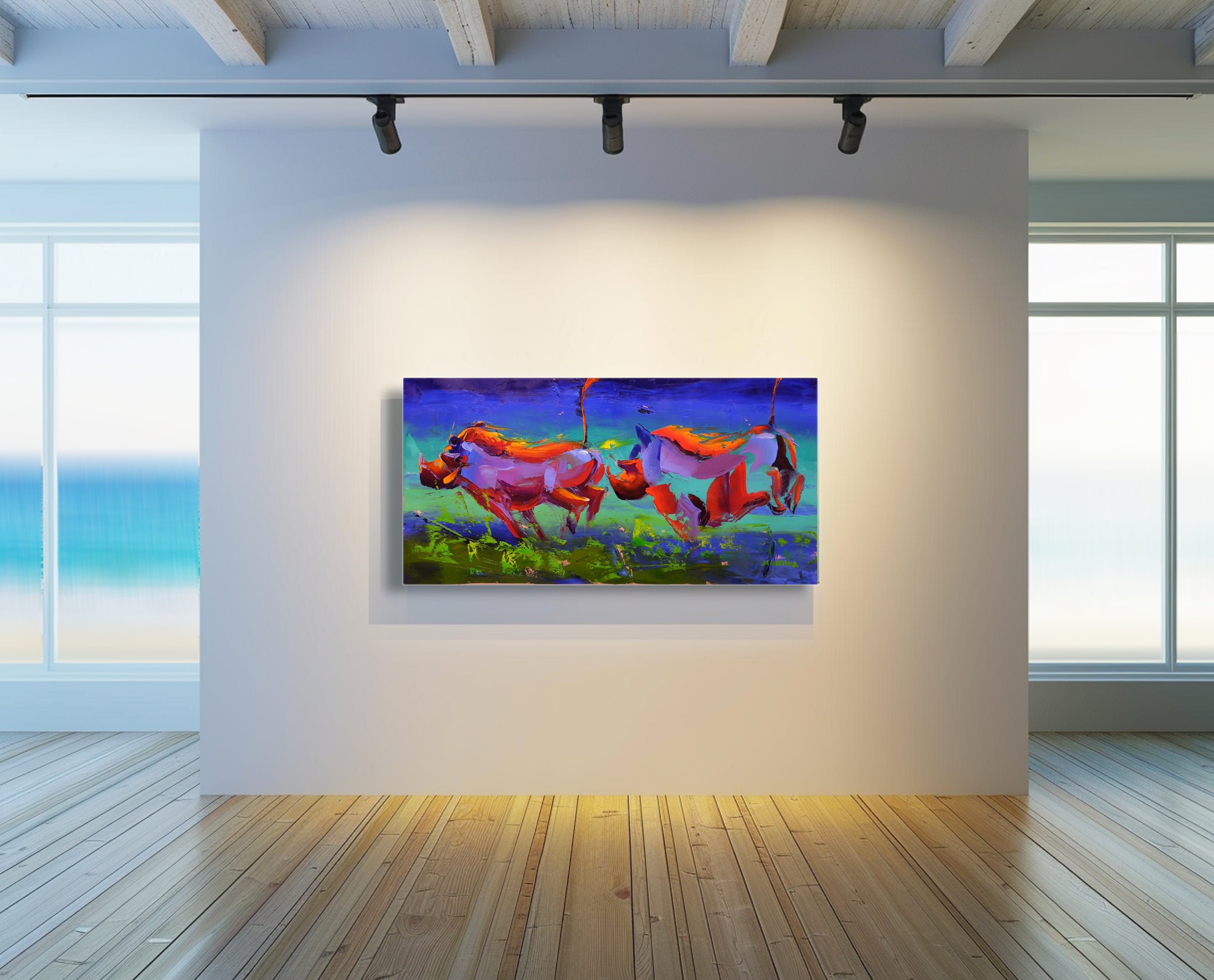 Run Like the Wind 60x120cm Oil on Canvas