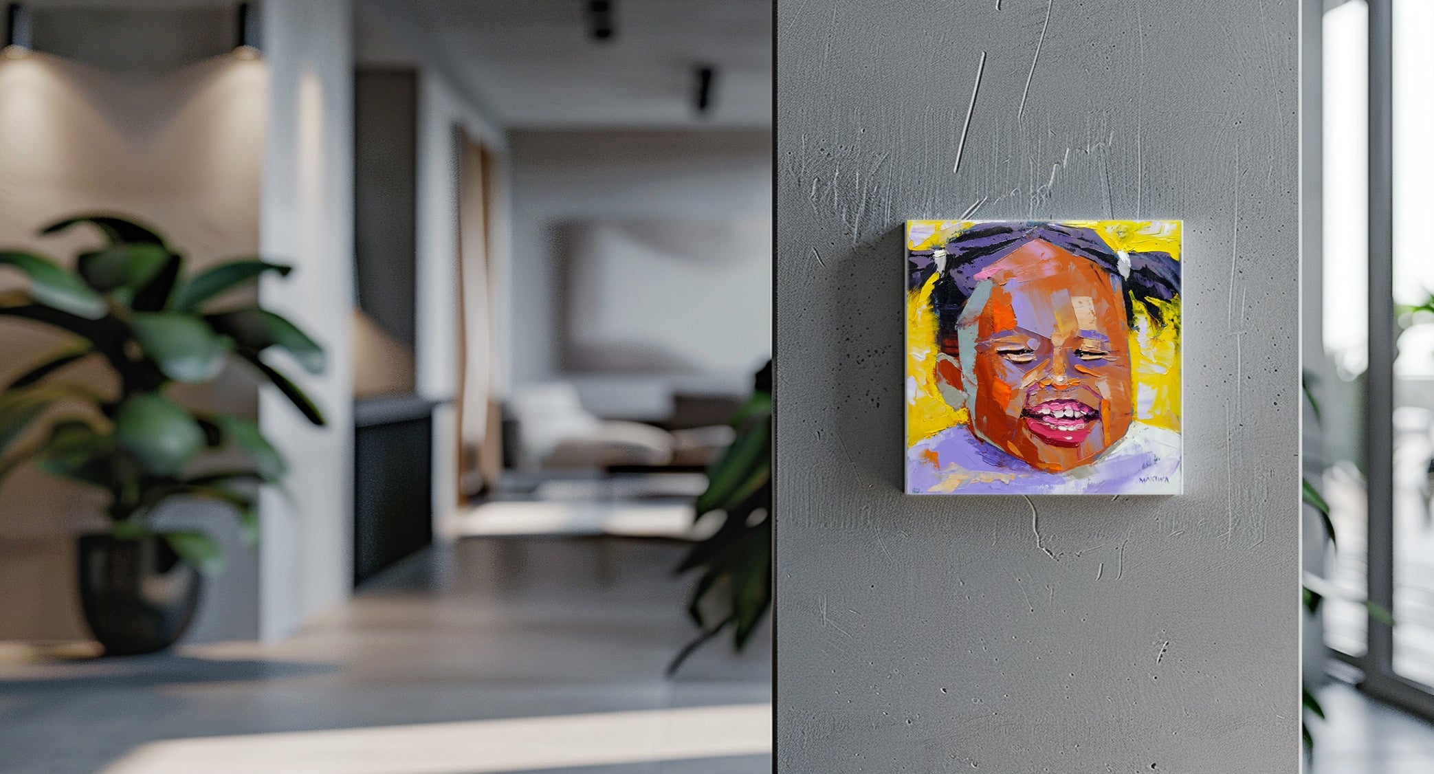 Impressions No 5 20x20cm Oil On Canvas