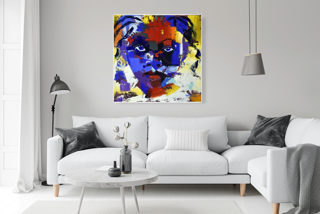 The African Girl 80x80cm Acrylic on Canvas