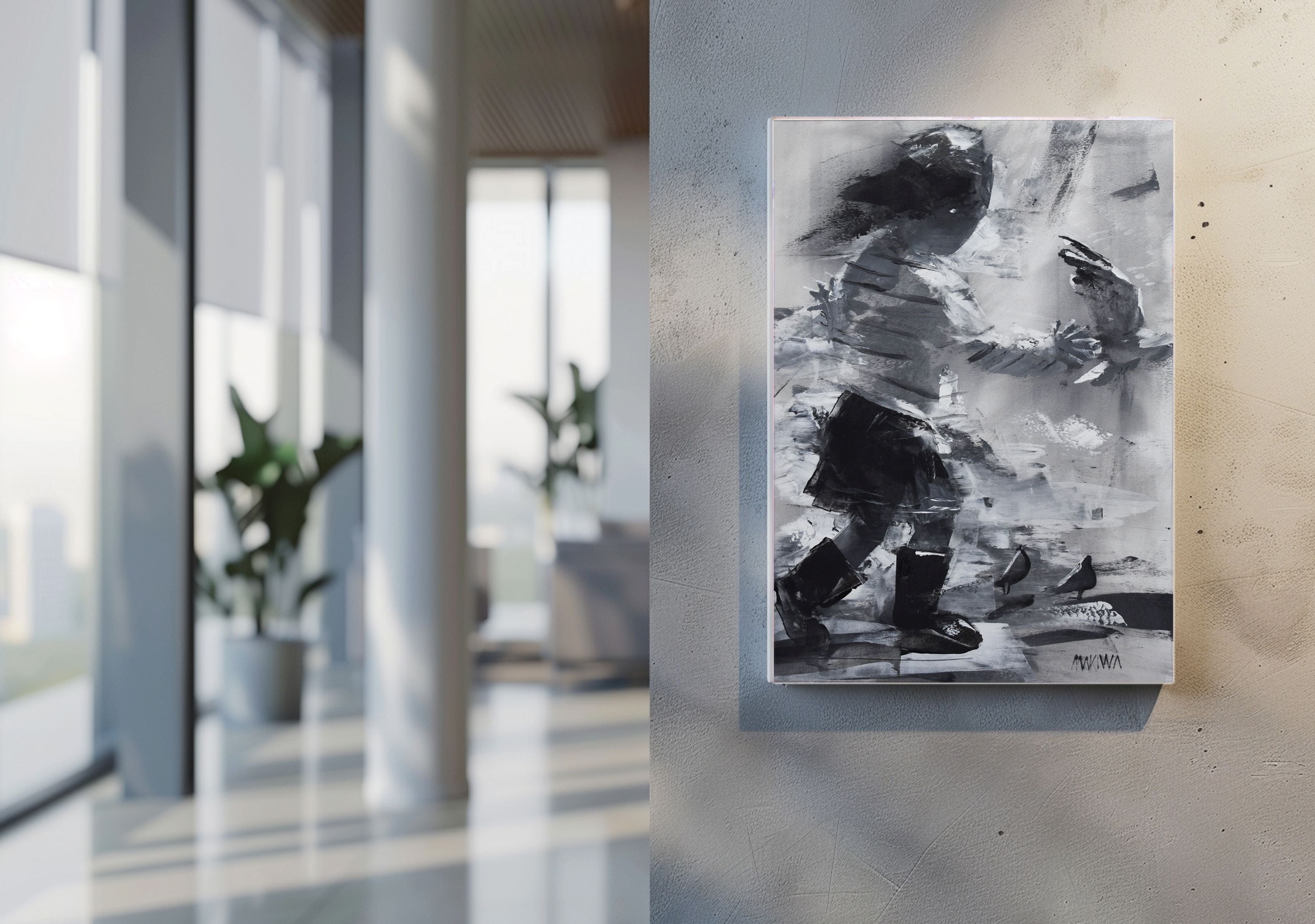 Small Flight 50x35cm Acrylic On Canvas