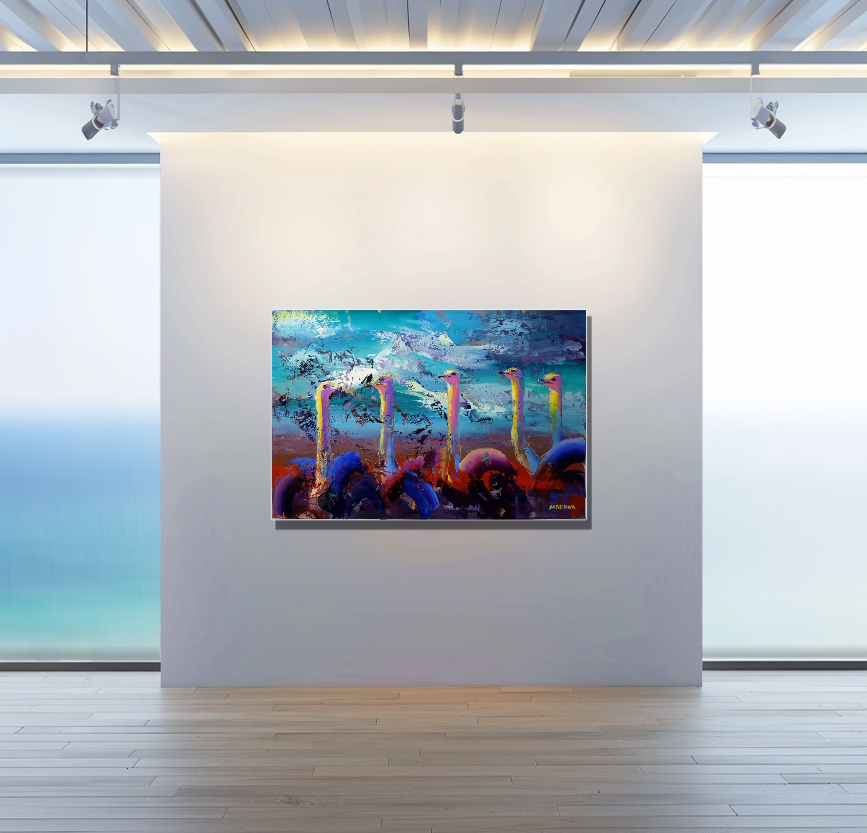 Gossipers 80x120cm Oil on Canvas