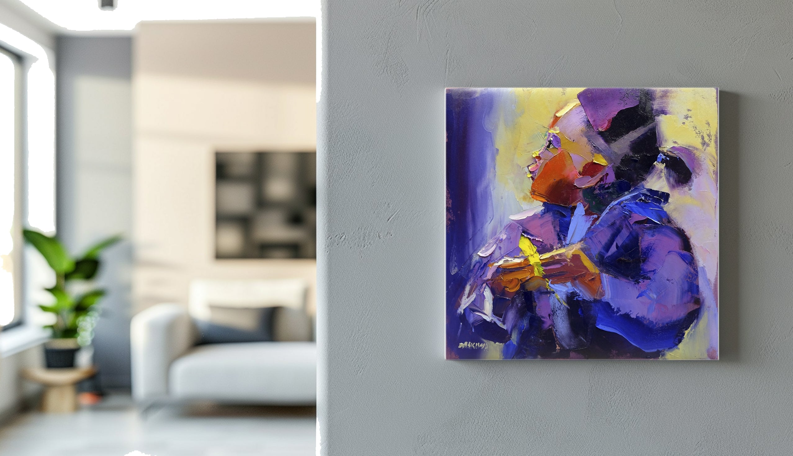 The Moment 40x40cm Oil on Canvas