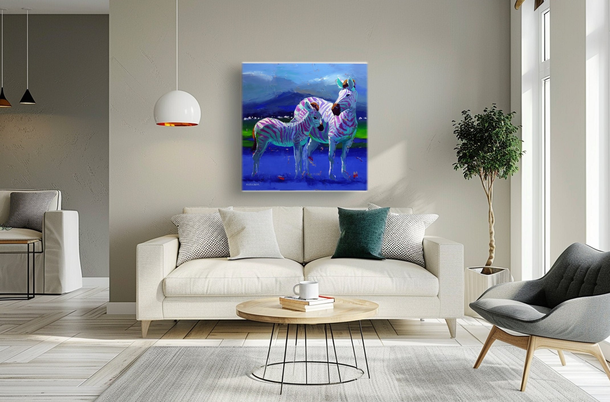 End of another Day 100x100cm Oil on Canvas