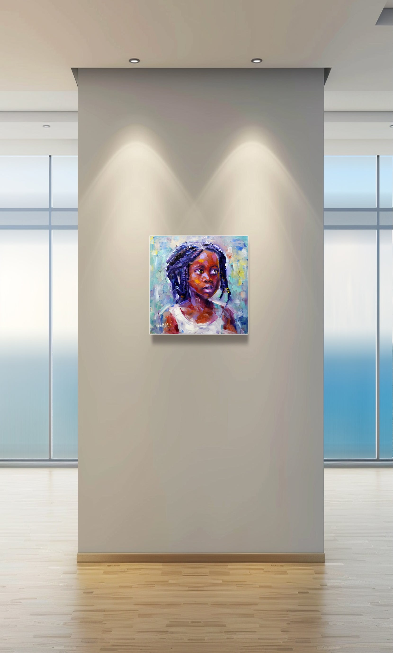 Contemplation 55x55cm Oil on Canvas