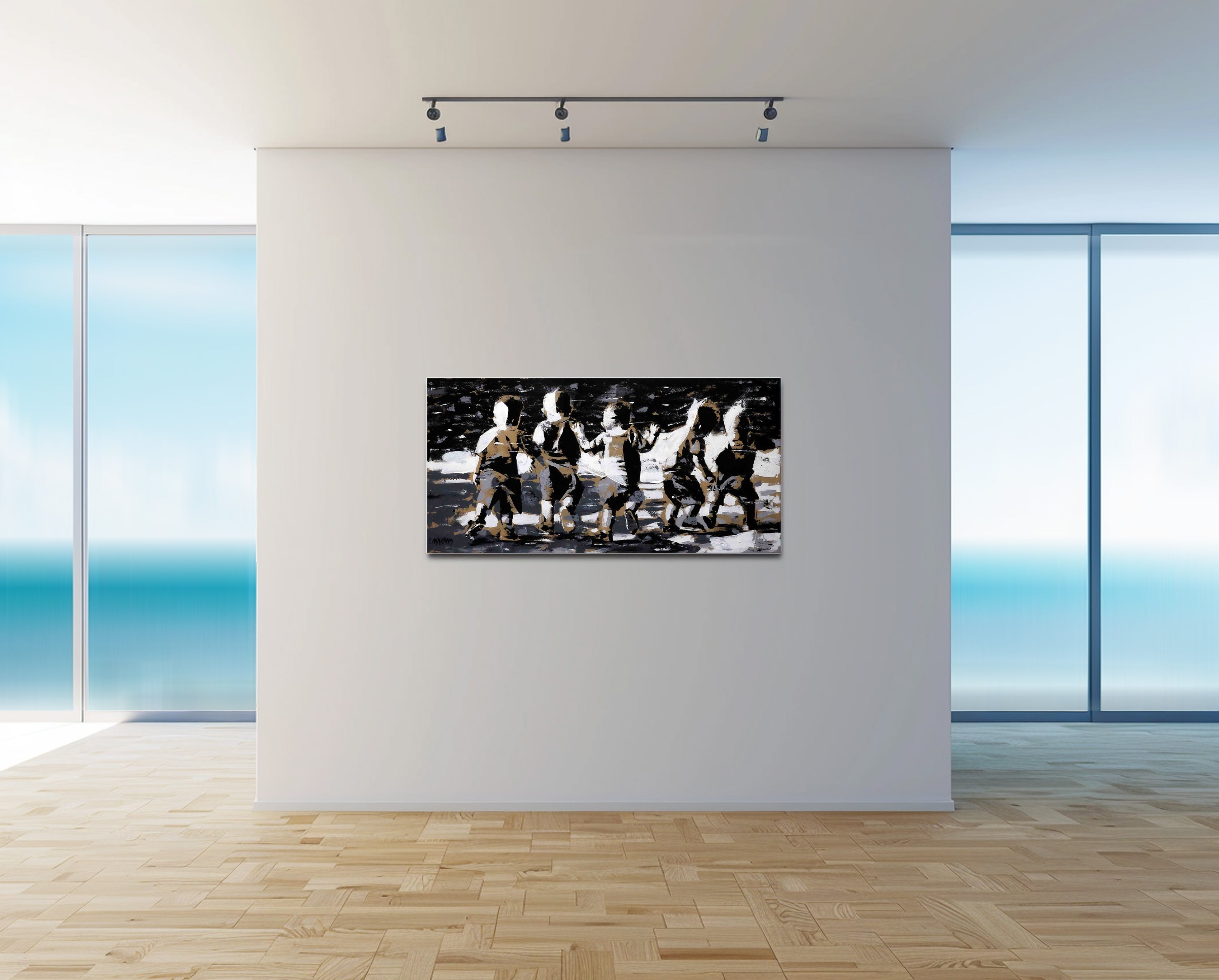 Sunset Boys 70x140cm Acrylic on Canvas