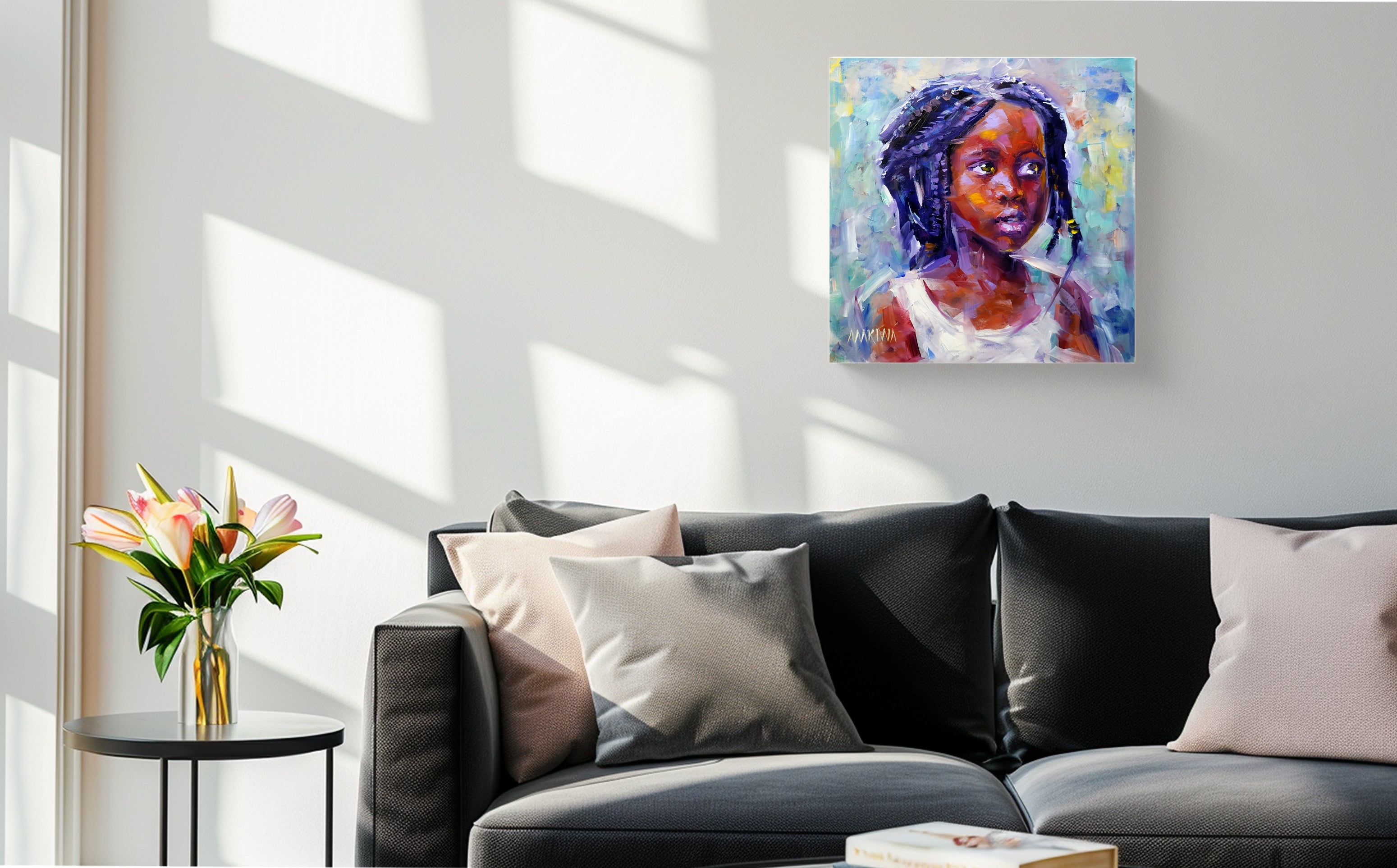 Contemplation 55x55cm Oil on Canvas