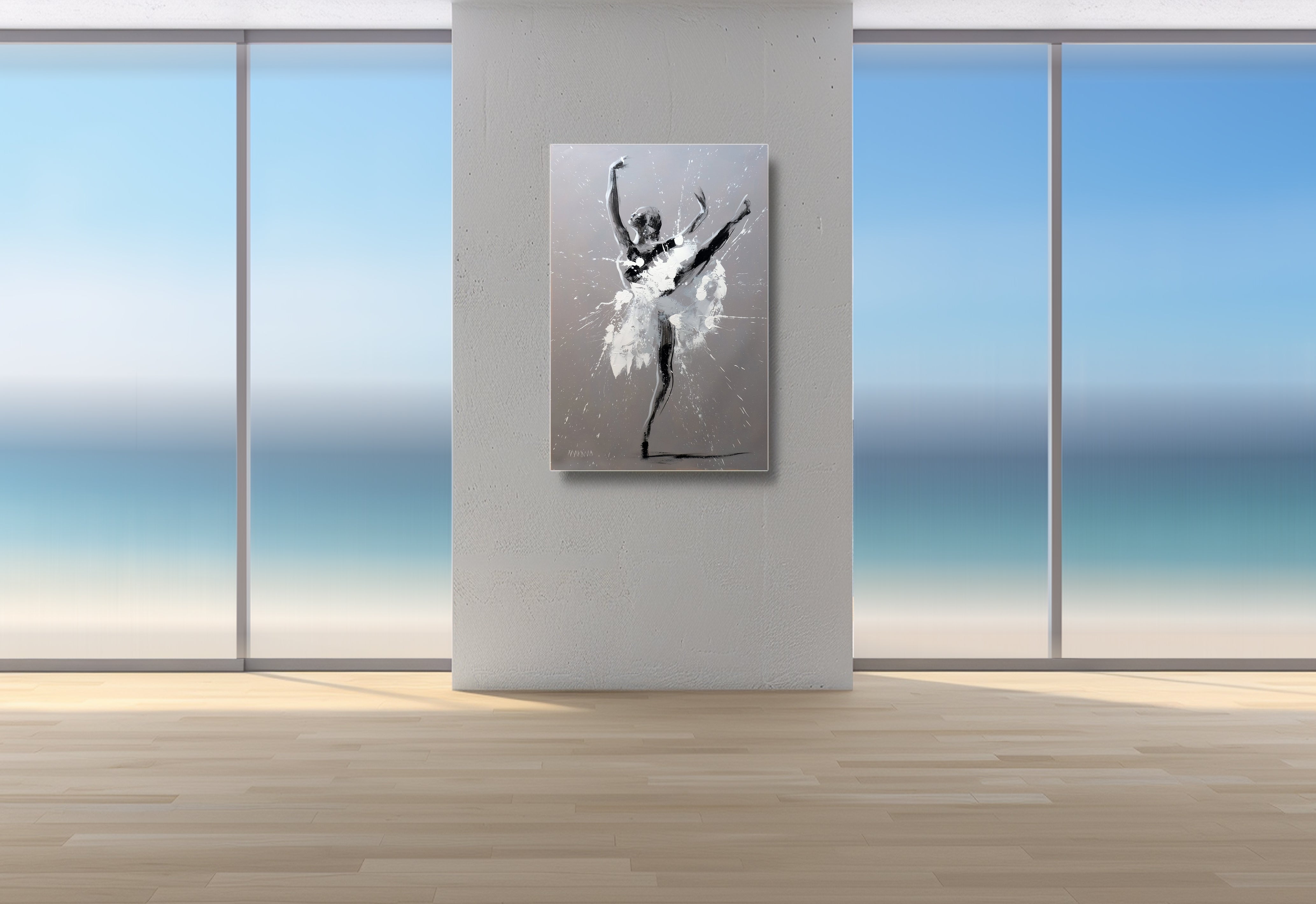 No 3 Spontaneous Ballerina Series I 120x80cm Acrylic on Canvas