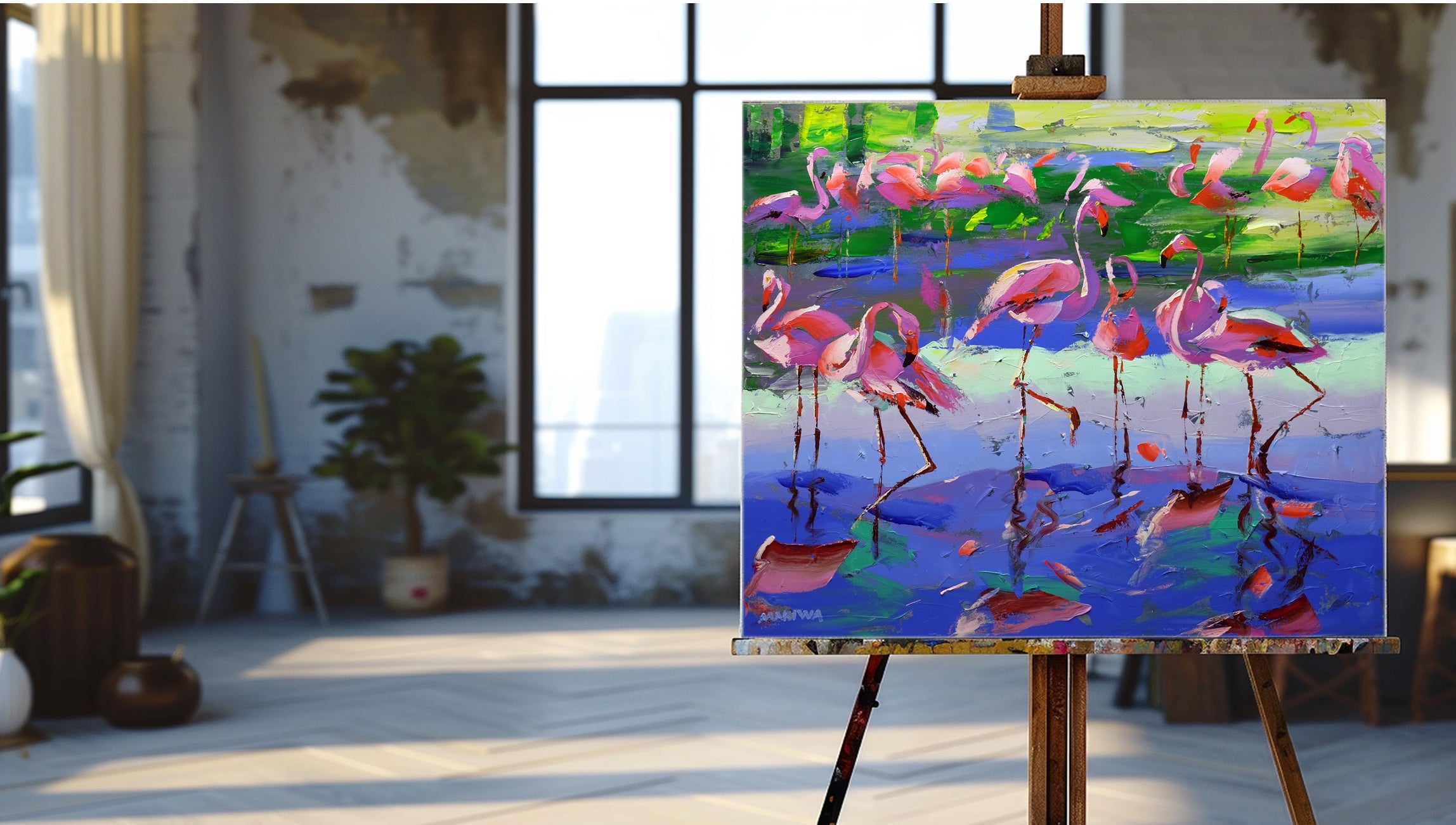 Summer Pink 100x120cm Acrylic on Canvas