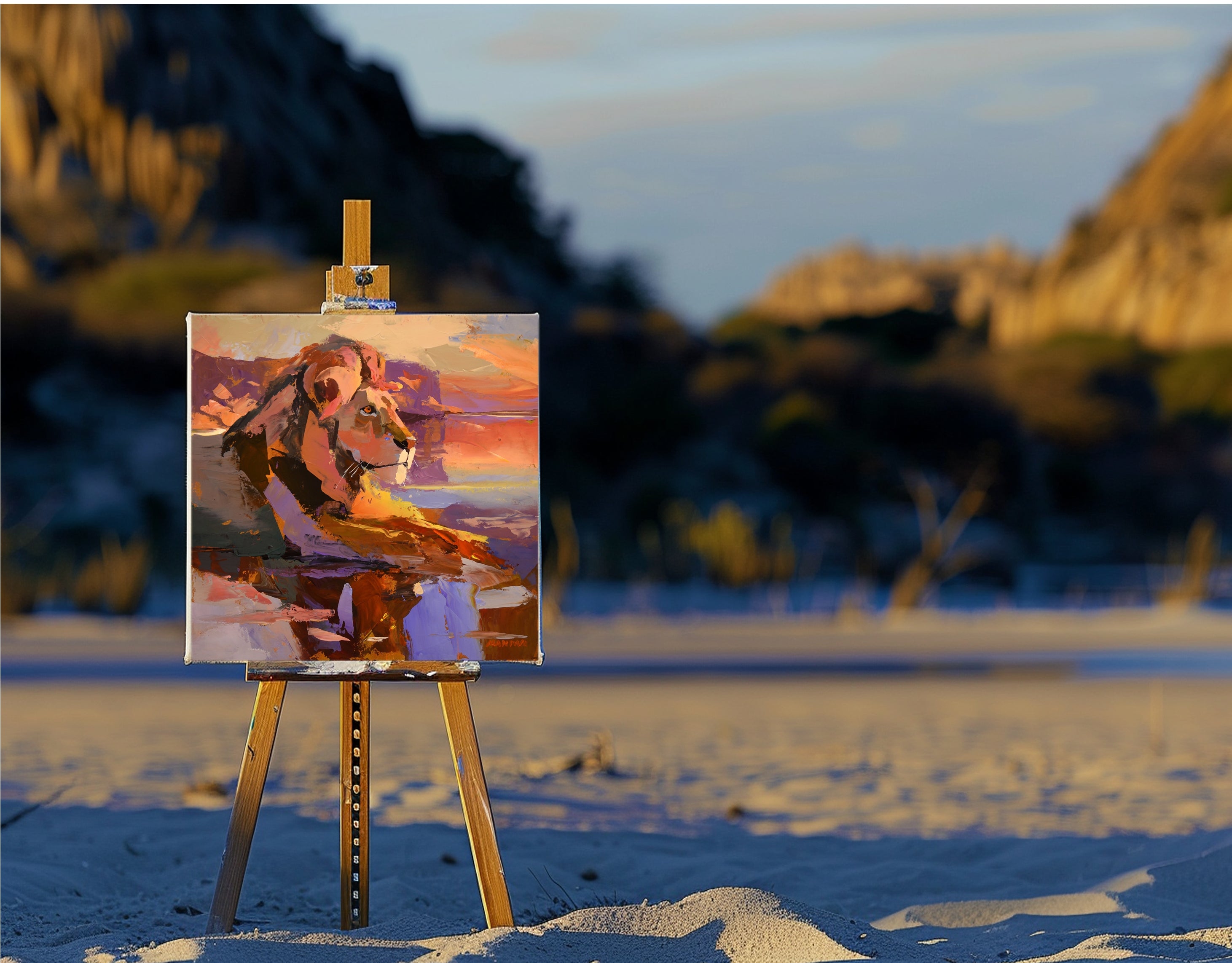 Sunset King 50x50cm R21 500 Acrylic on Canvas