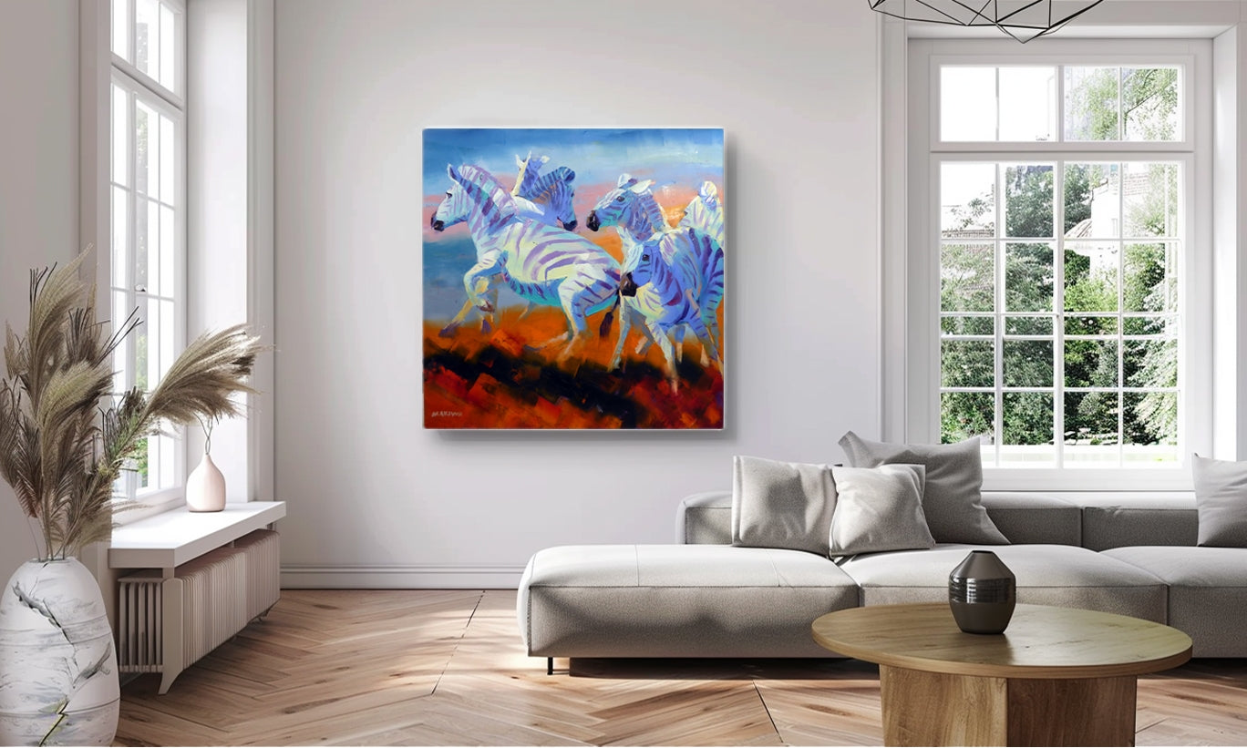 On High Alert 120x120cm Oil on Canvas