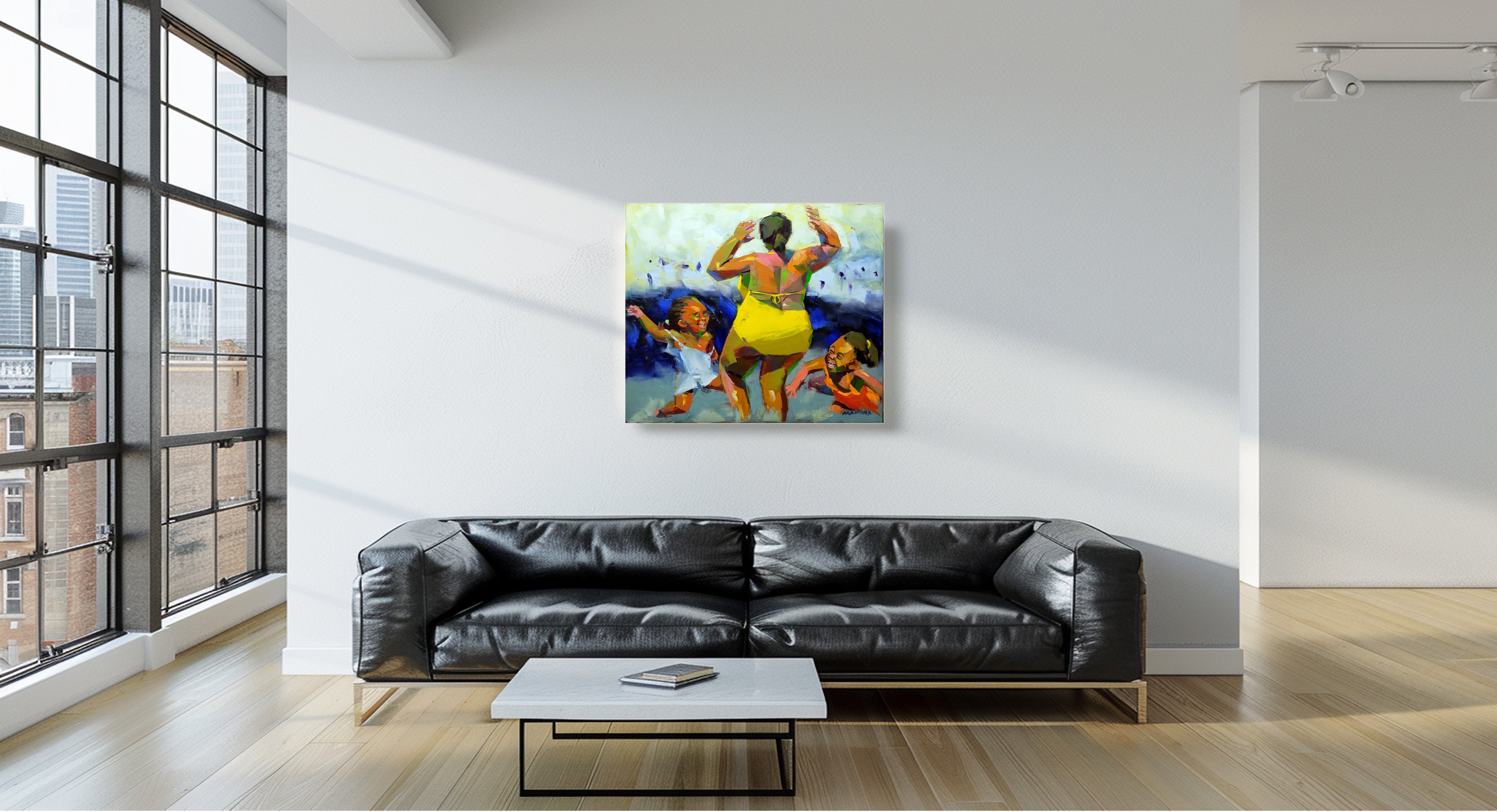 Fun with Mummy 68x80cm Oil on Canvas
