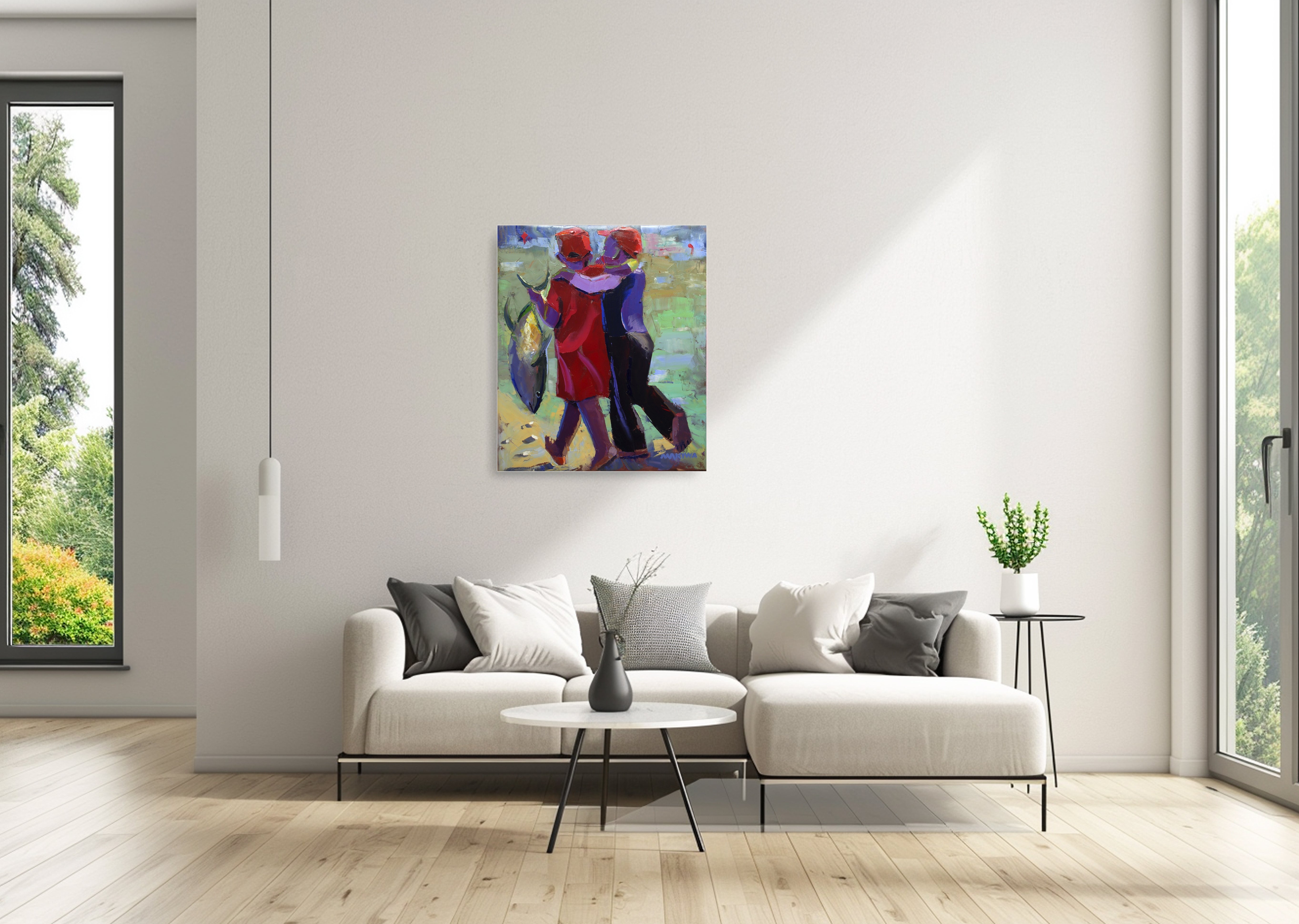 The Big Fish 80x68cm  Oil on Canvas