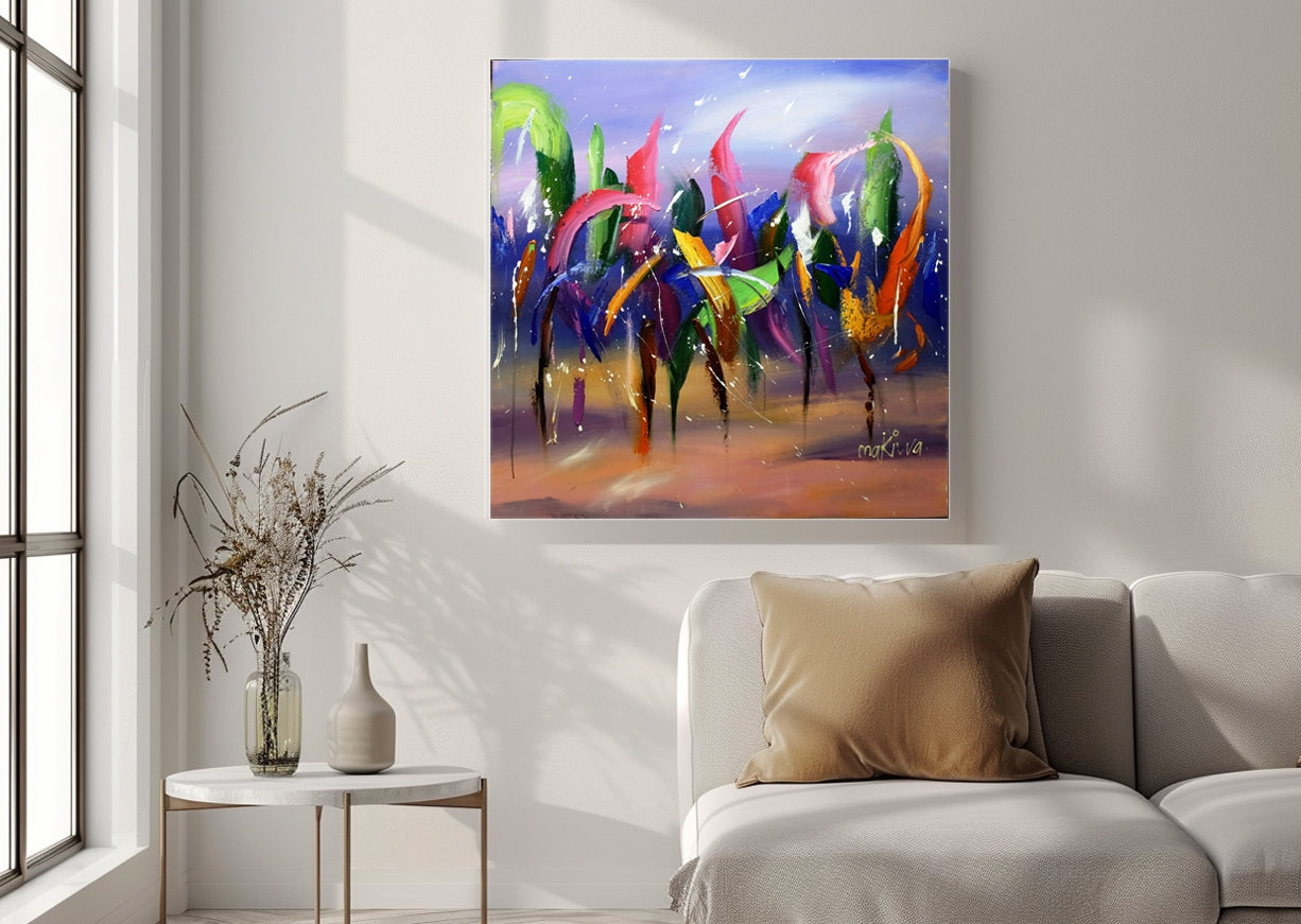 Relationships 80x80cm Acrylic on Canvas