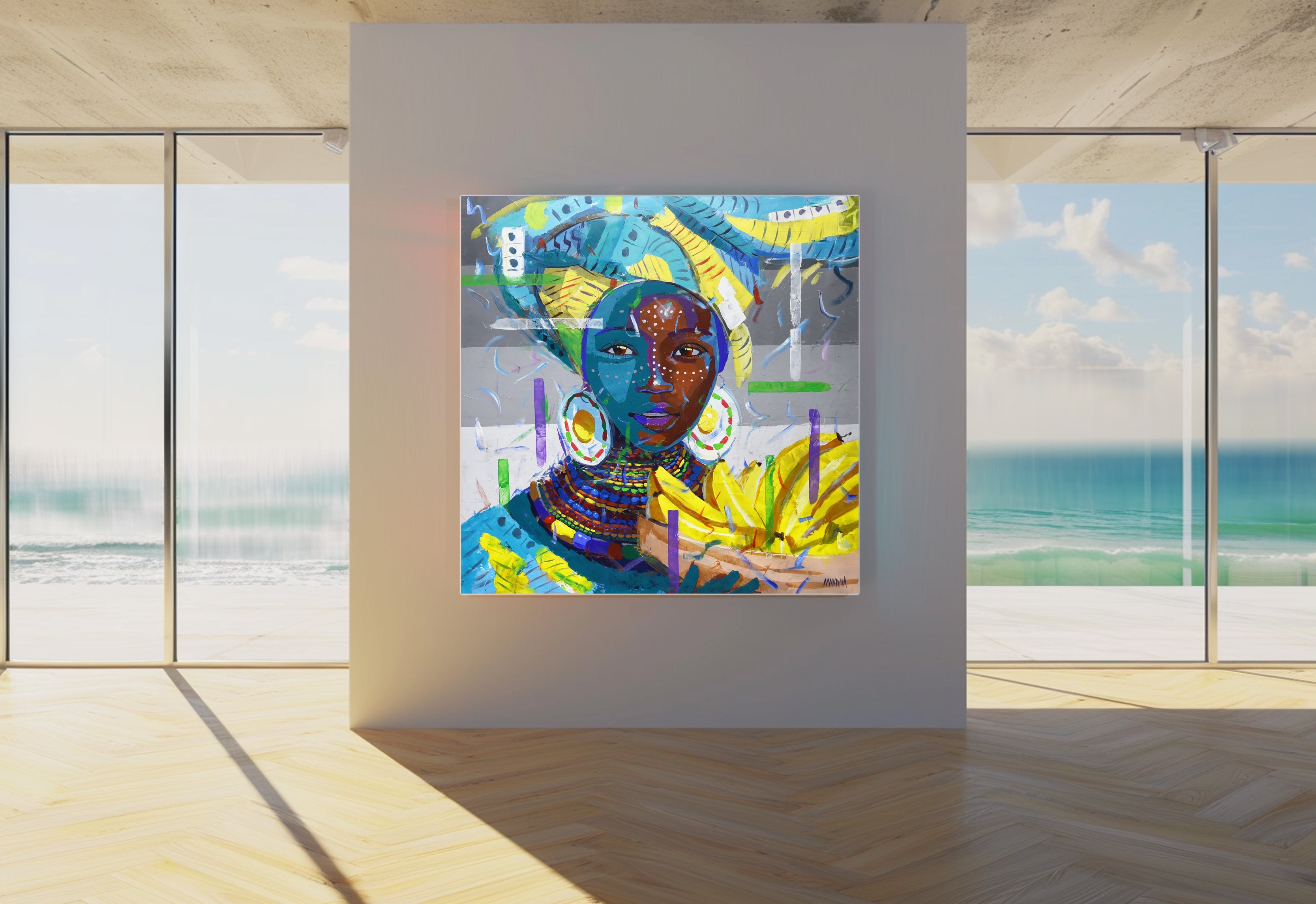 The Banana Queen 3 140x140cm Acrylic On Canvas