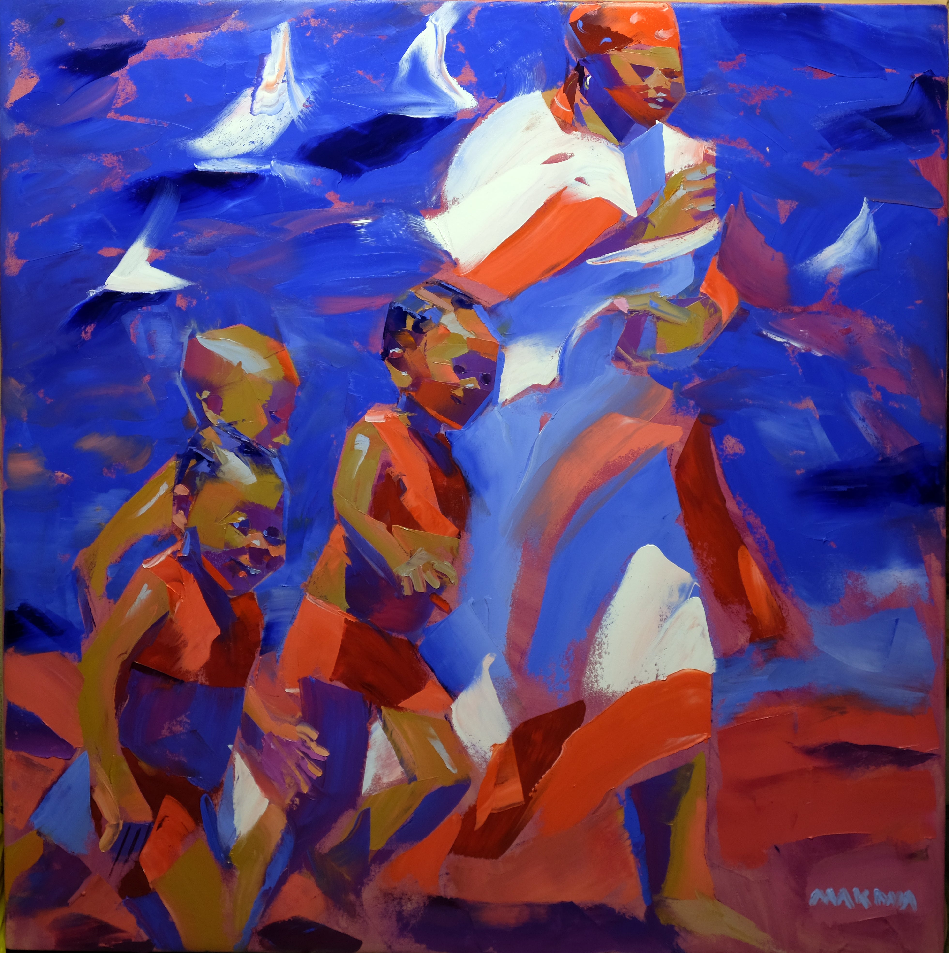We Love Saturdays 100x100cm Oil on Canvas