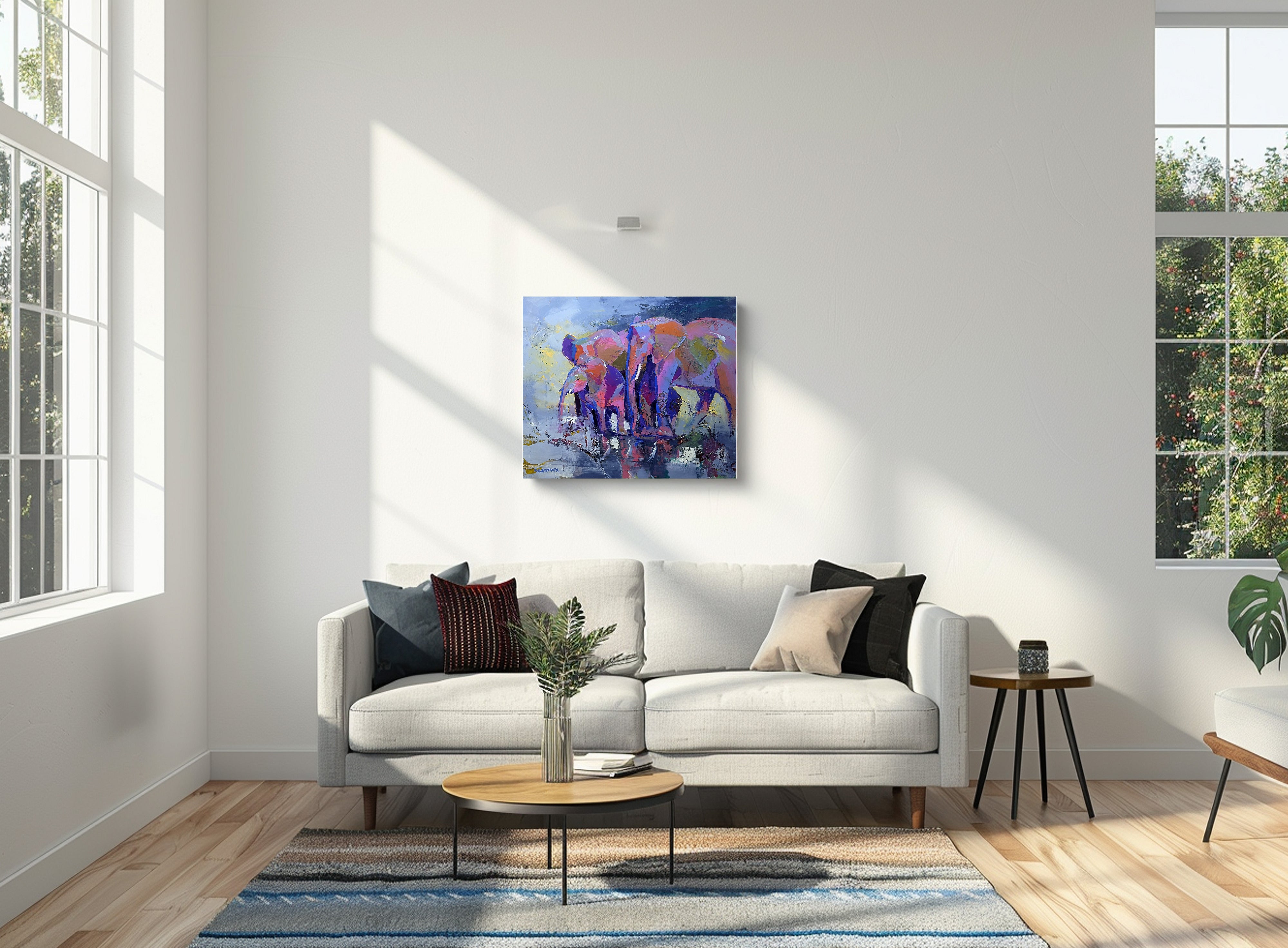 Family 68x80cm Oil on Canvas