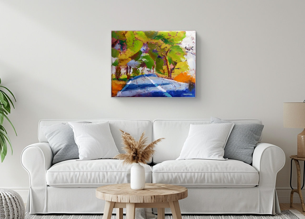 Blue Shadows 56x71cm Oil on Canvas