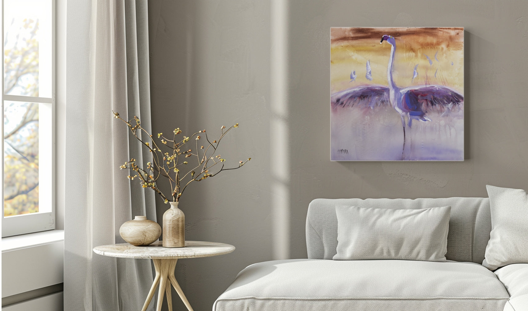 Wings of Dawn 55x55cm Acrylic On Canvas