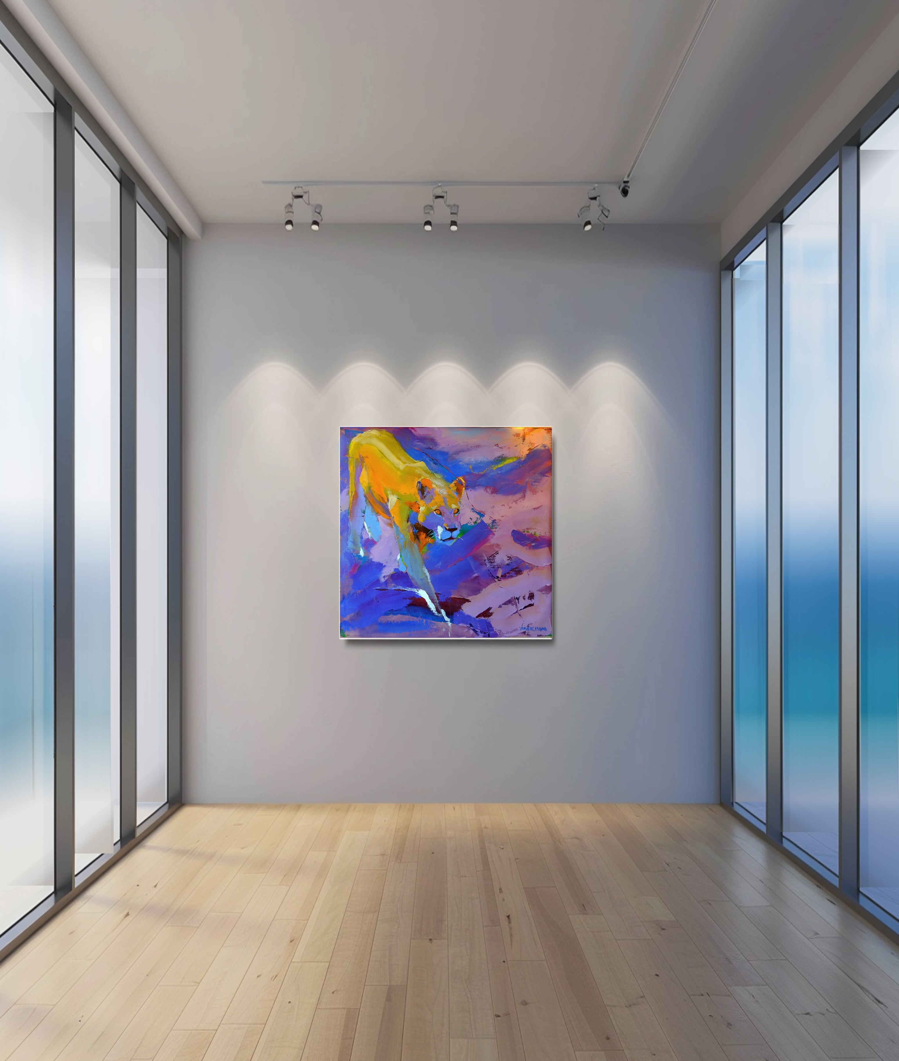 Keen Eyes 79x79cm Oil On Canvas