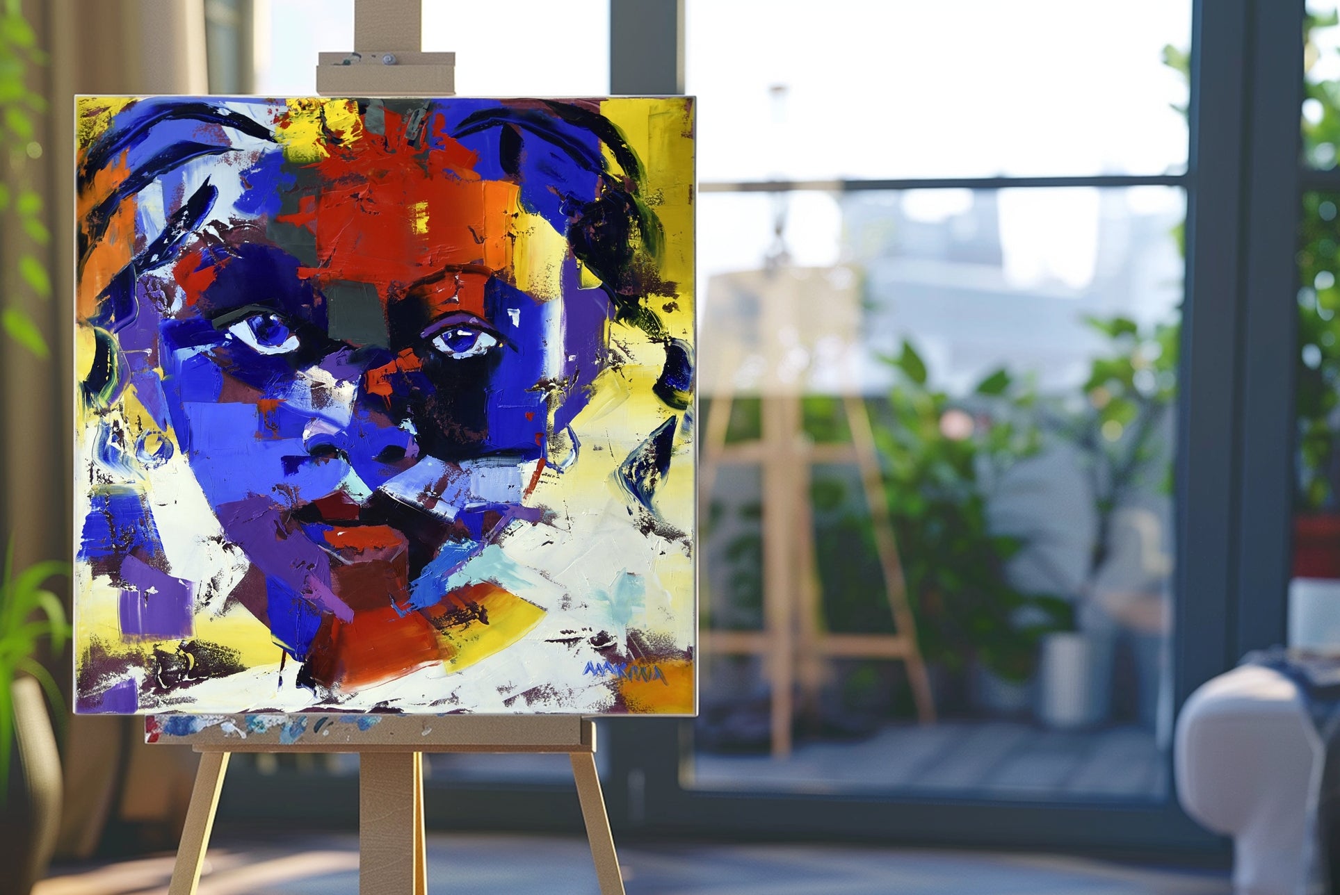 The African Girl 80x80cm Acrylic on Canvas