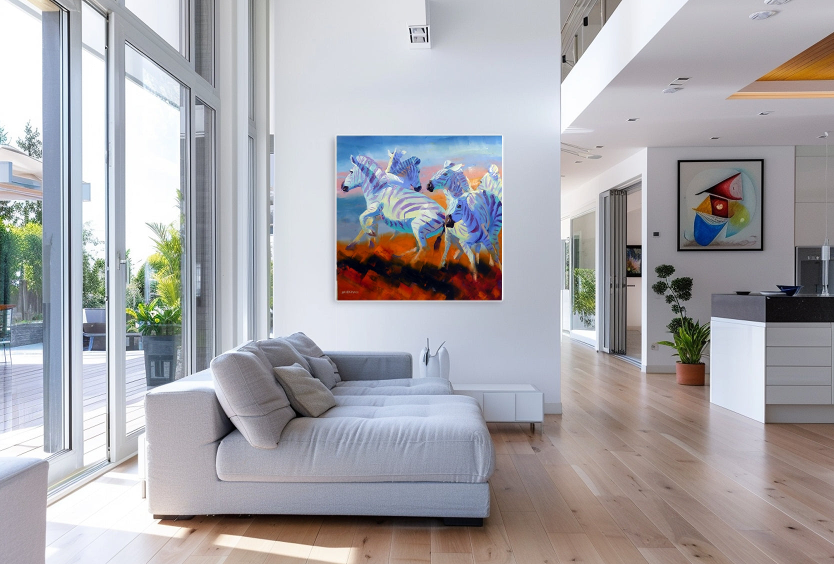 On High Alert 120x120cm Oil on Canvas