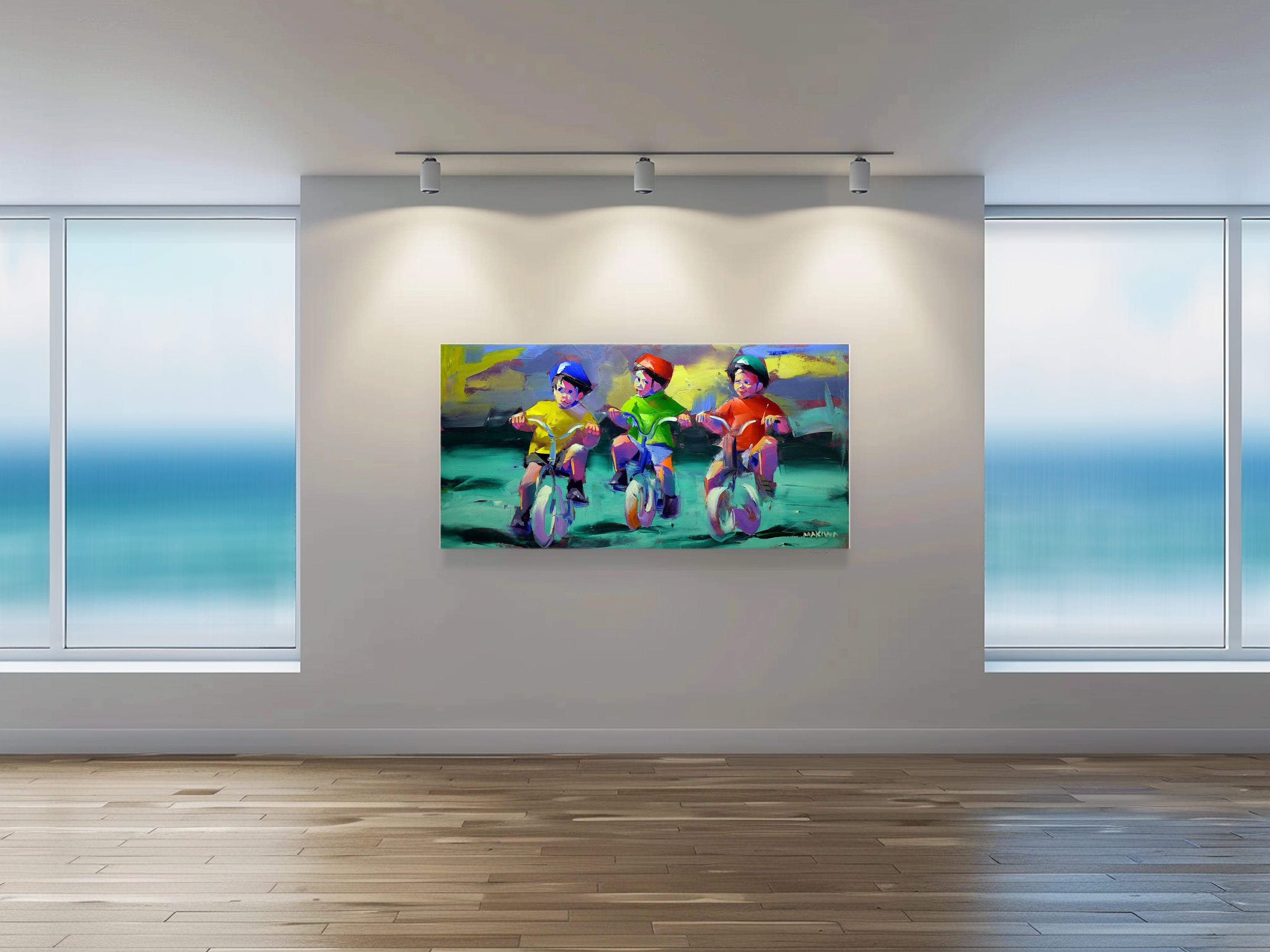 The Naughty Ones 60x120cm Oil on Canvass