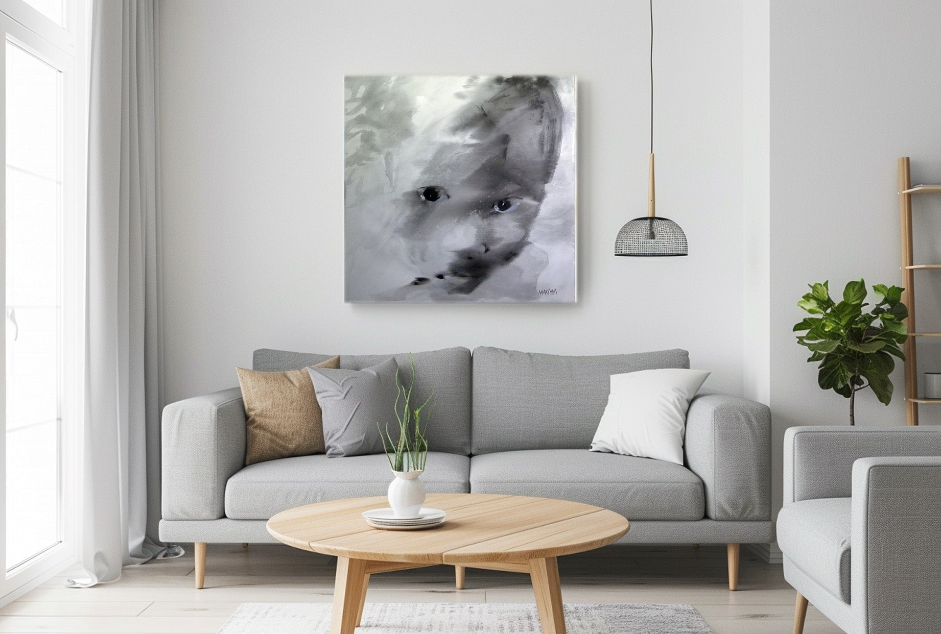 Head No. 2 100x100cm Acrylic on Canvas