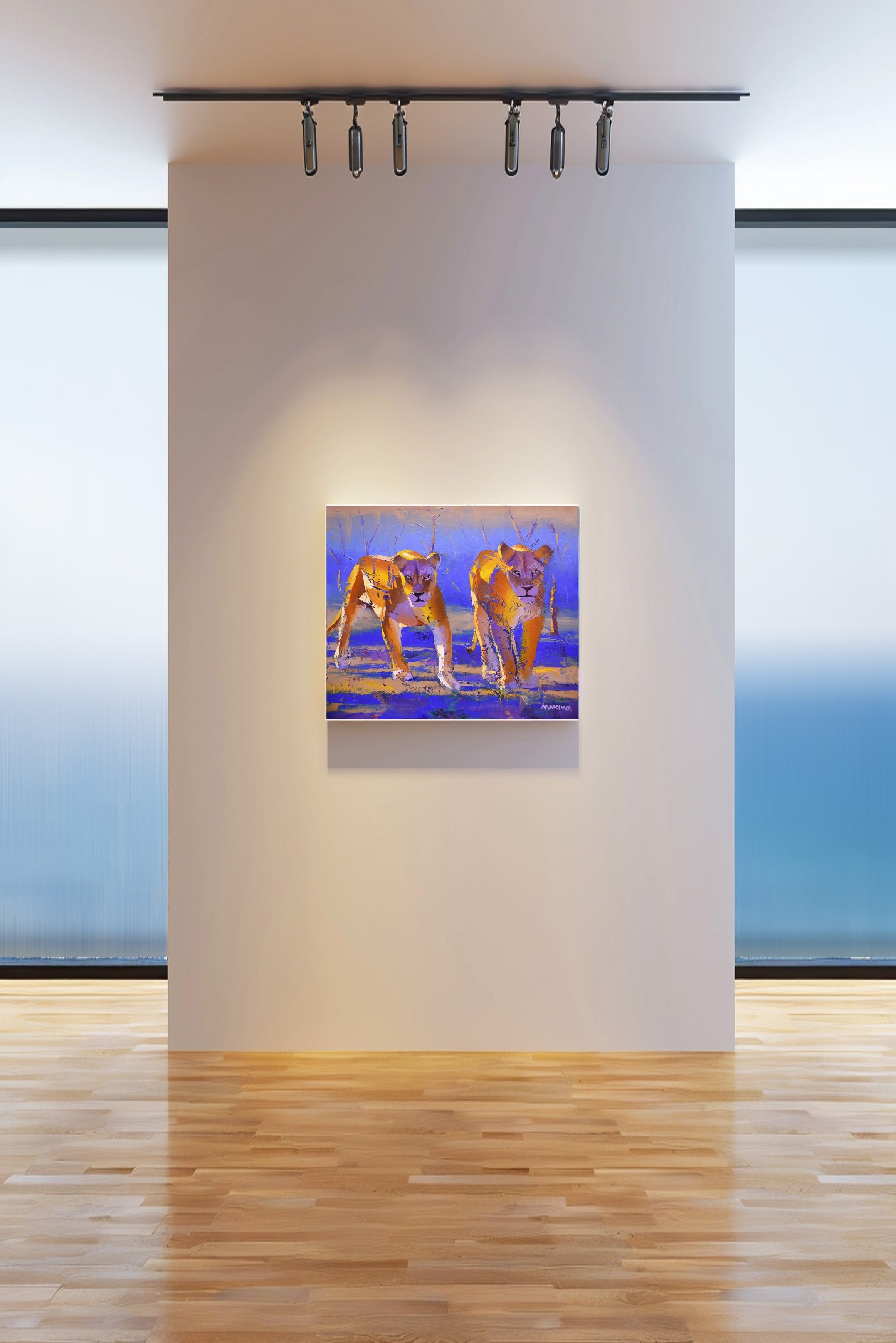 Morning Hunt 68x80cm Oil On Canvas