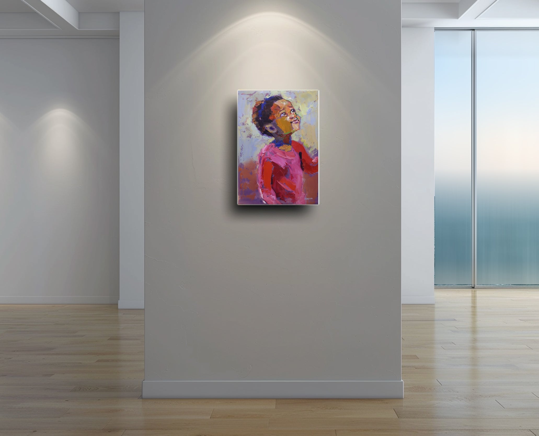 Looking Up 55x39cm Oil on Canvas