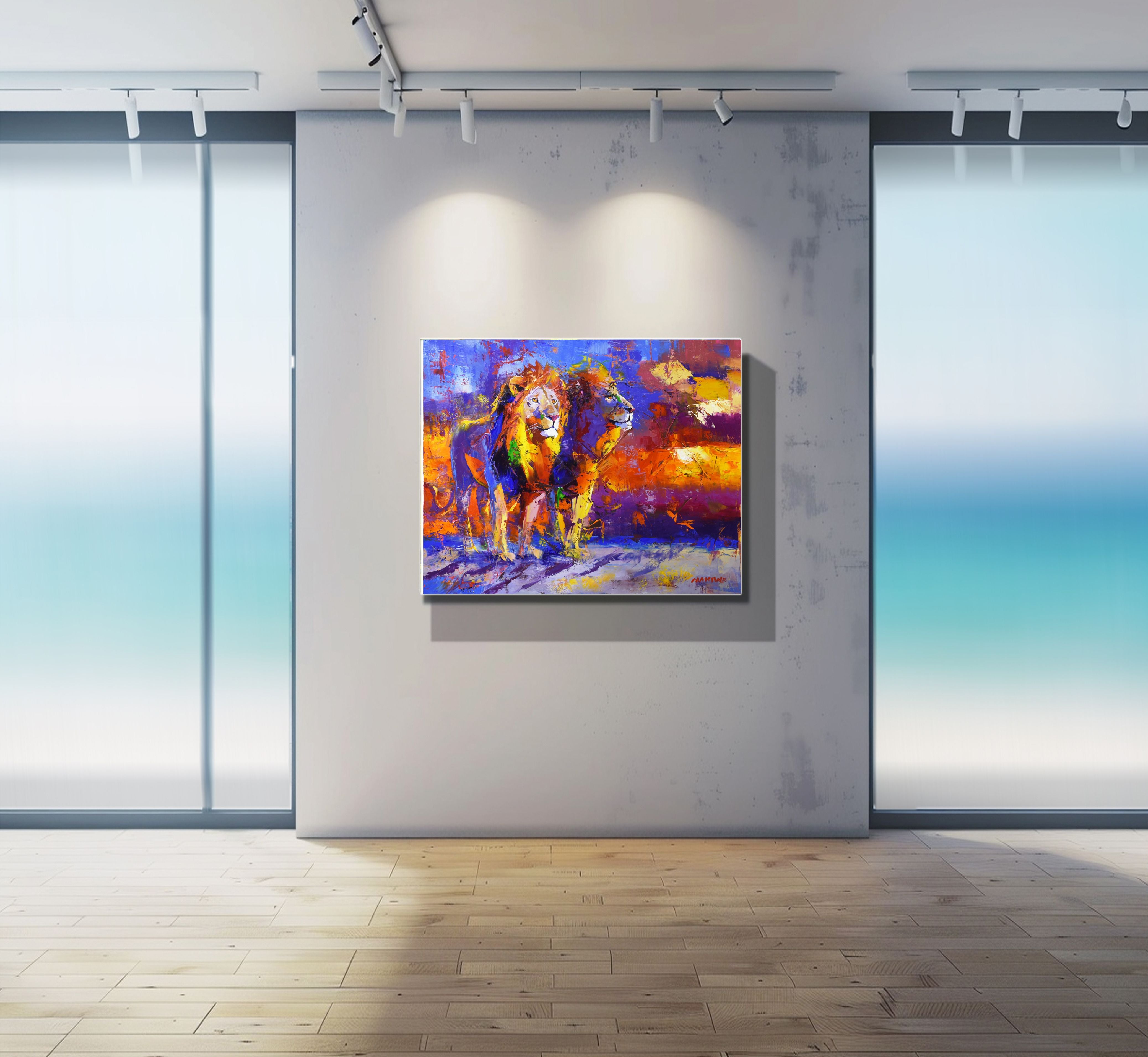 Brothers of Firelight 80x100cm Oil On Canvas