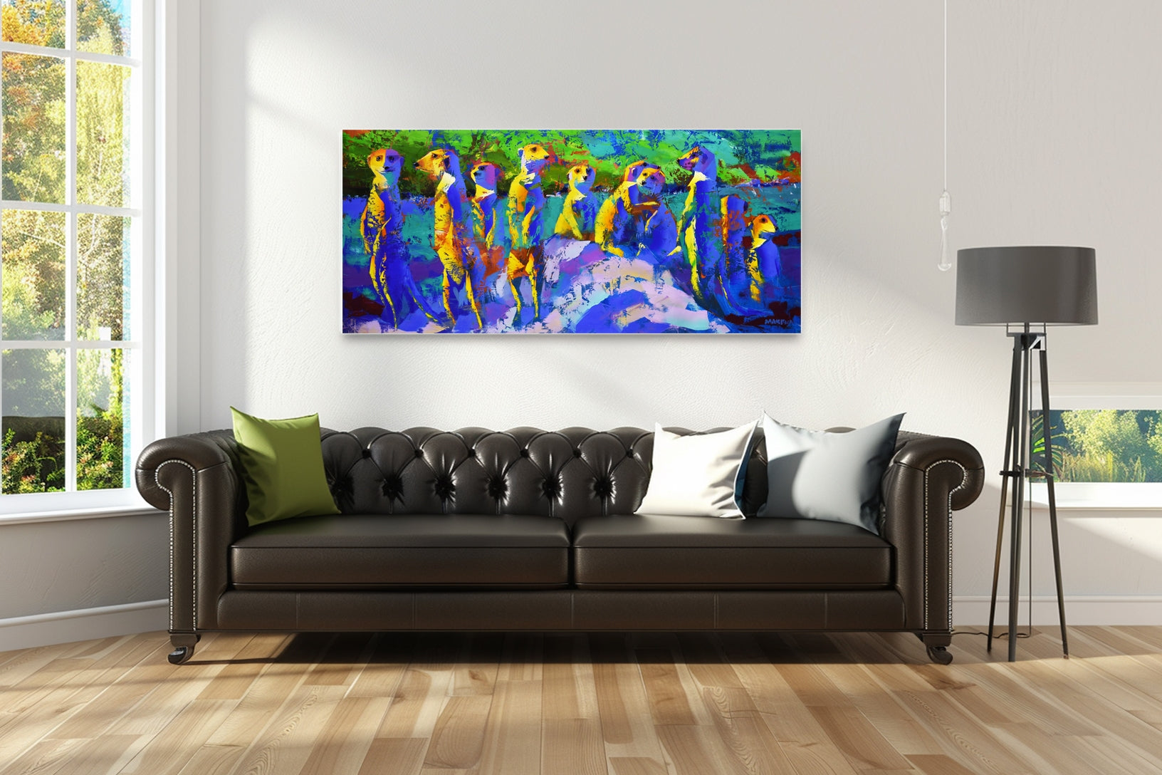 The Watchful Ones 80x180cm Oil On Canvas