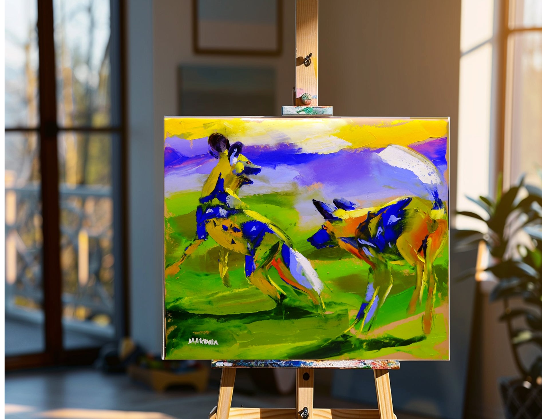 Warming Up 68x80cm Oil on Canvas