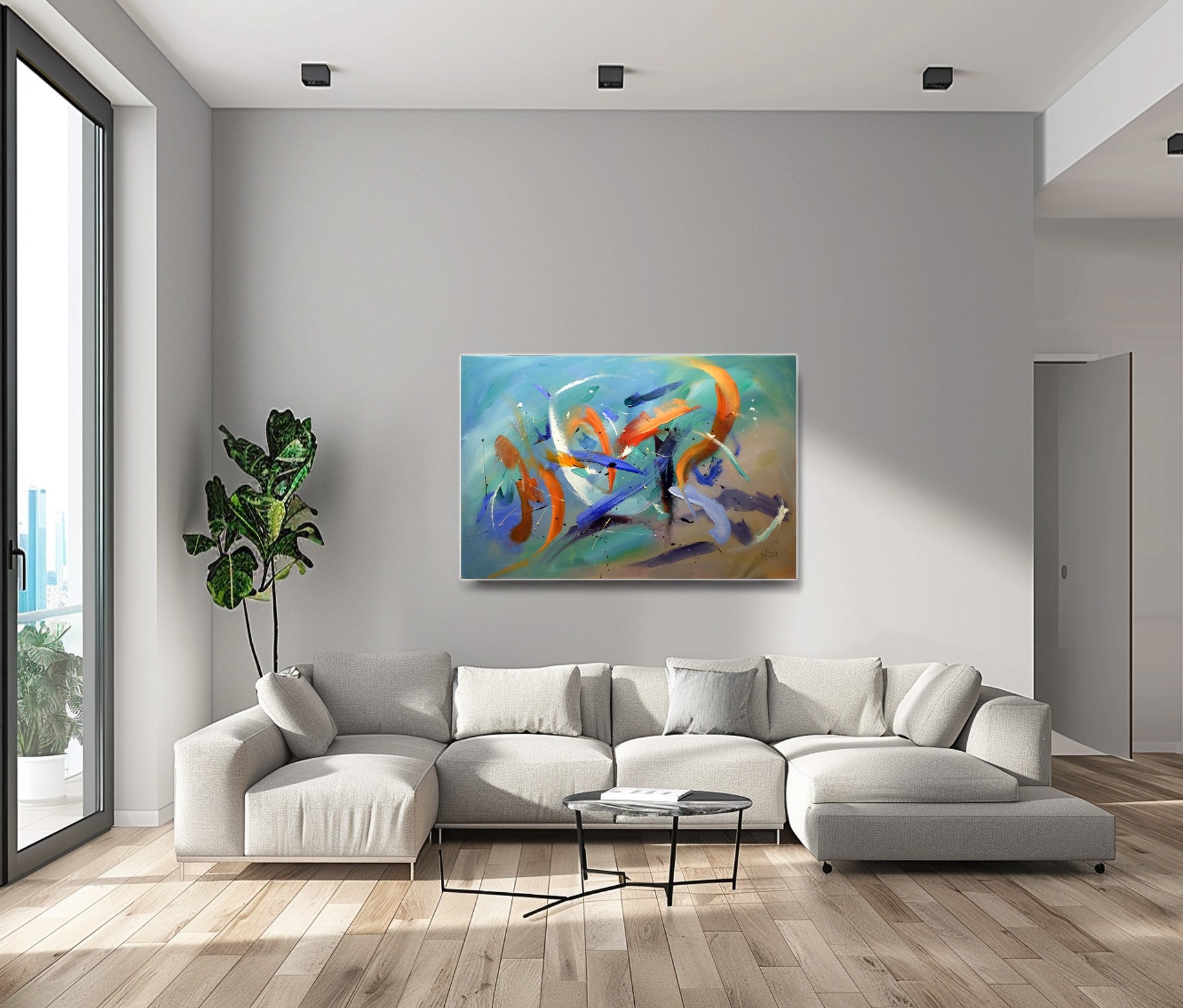 Ocean Depths 120x80cm Acrylic on Canvas