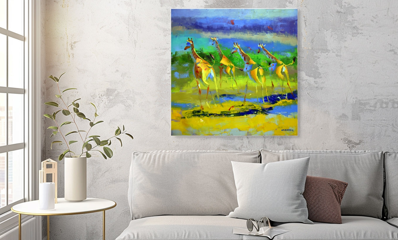 Savannah Symphony 80x80cm Oil on Canvas