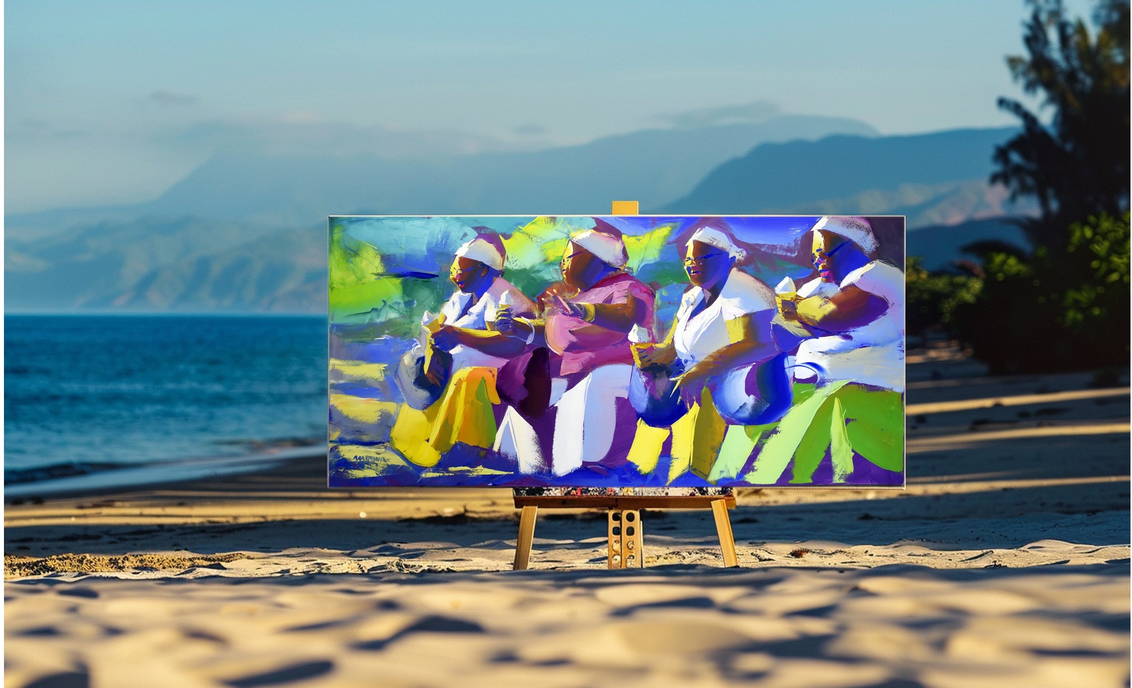 Ice Cream at Sunset 80x170cm Oil on Canvas