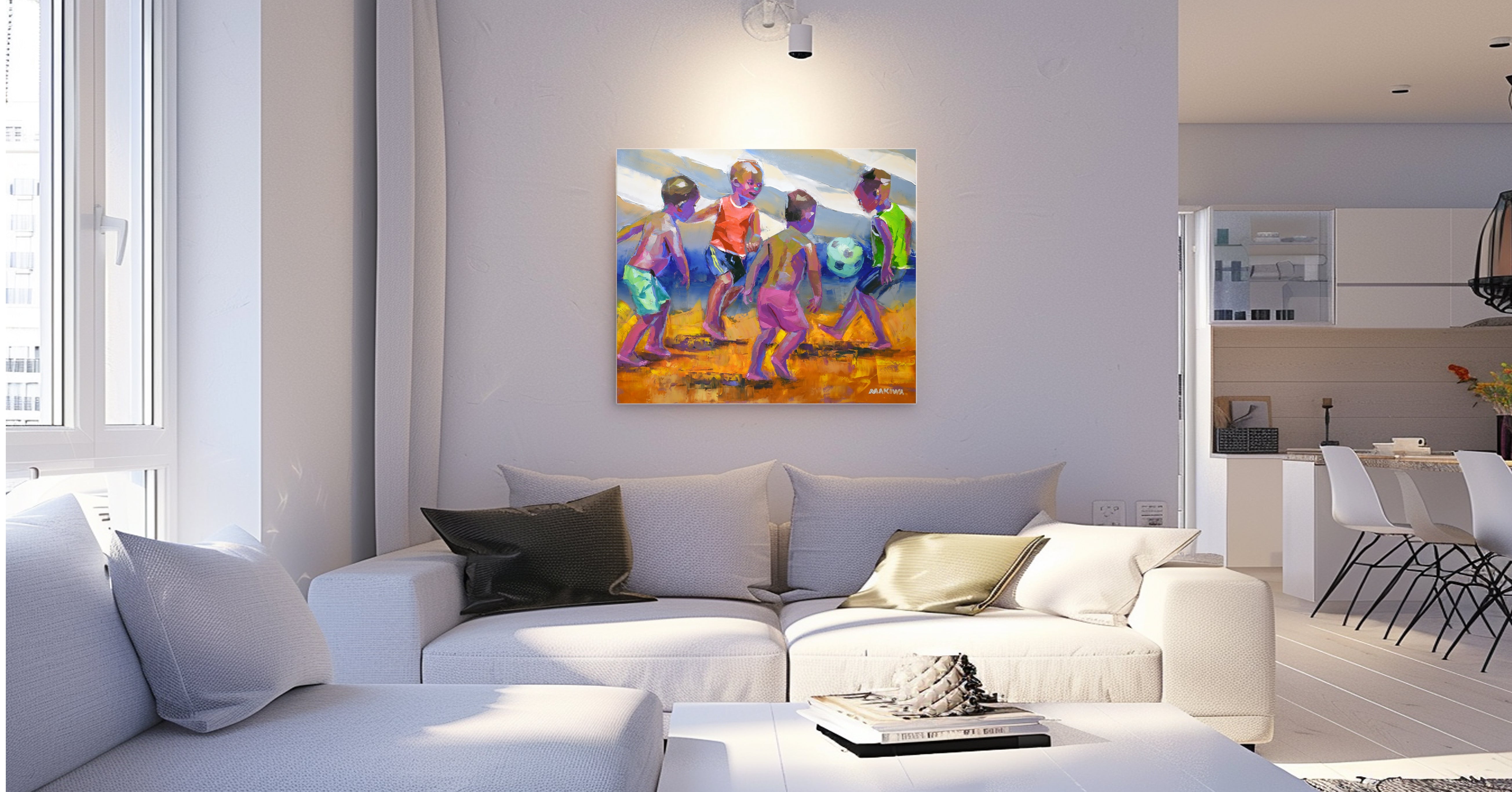 Game On 68x80cm Oil On Canvas