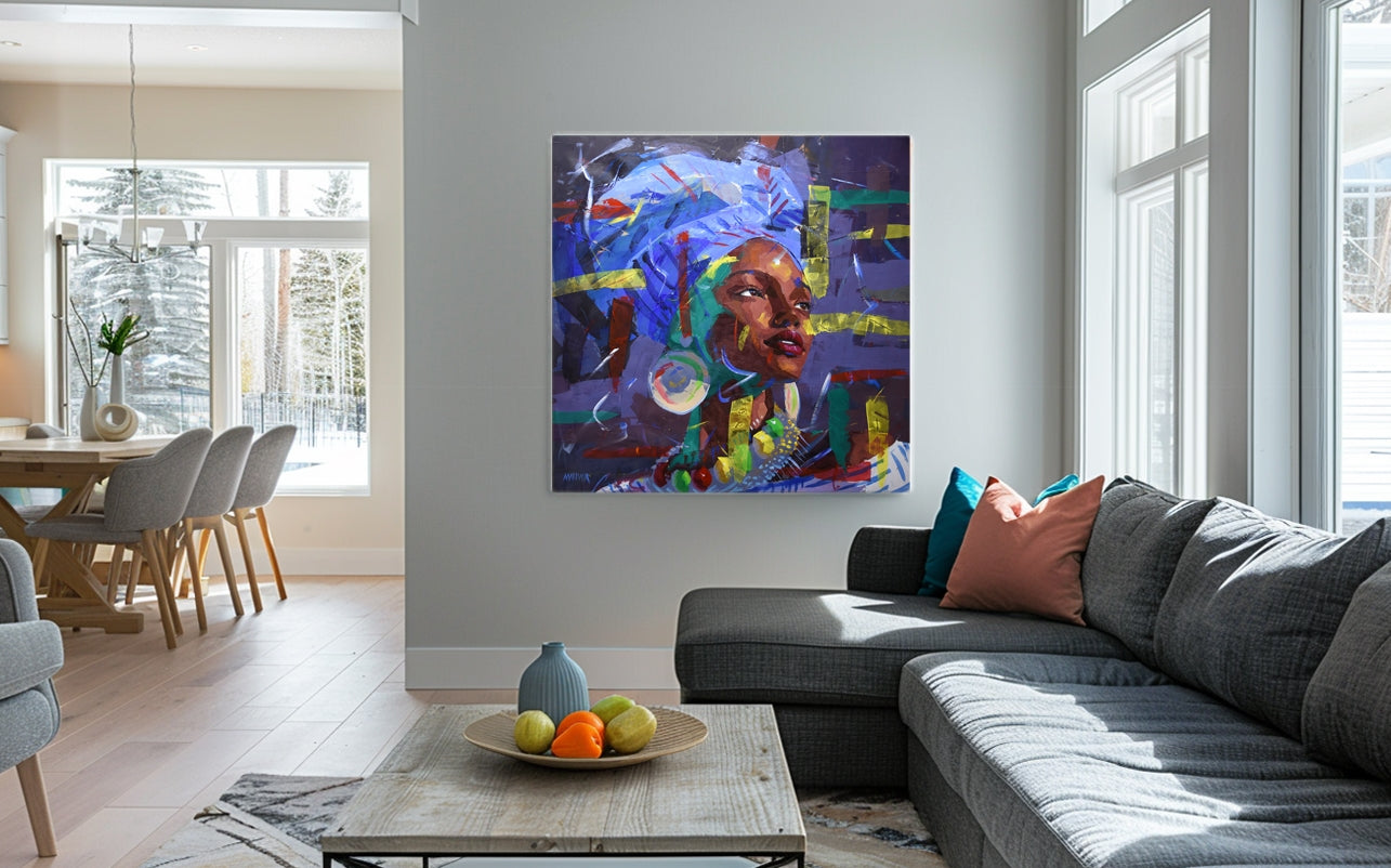 The Dreamer 120x120cm Acrylic On Canvas