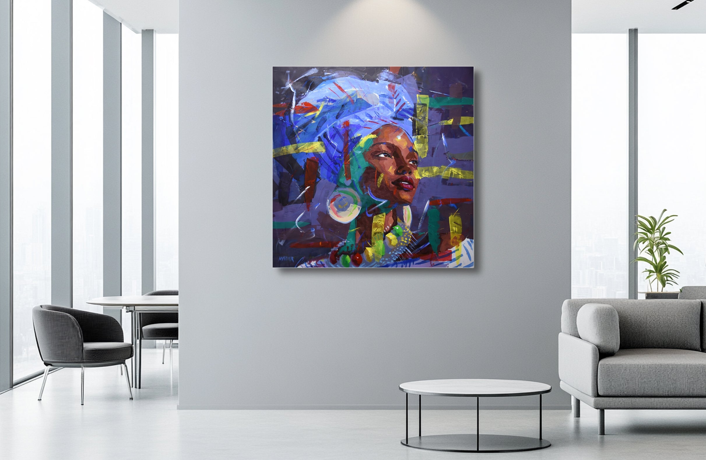 The Dreamer 120x120cm Acrylic On Canvas