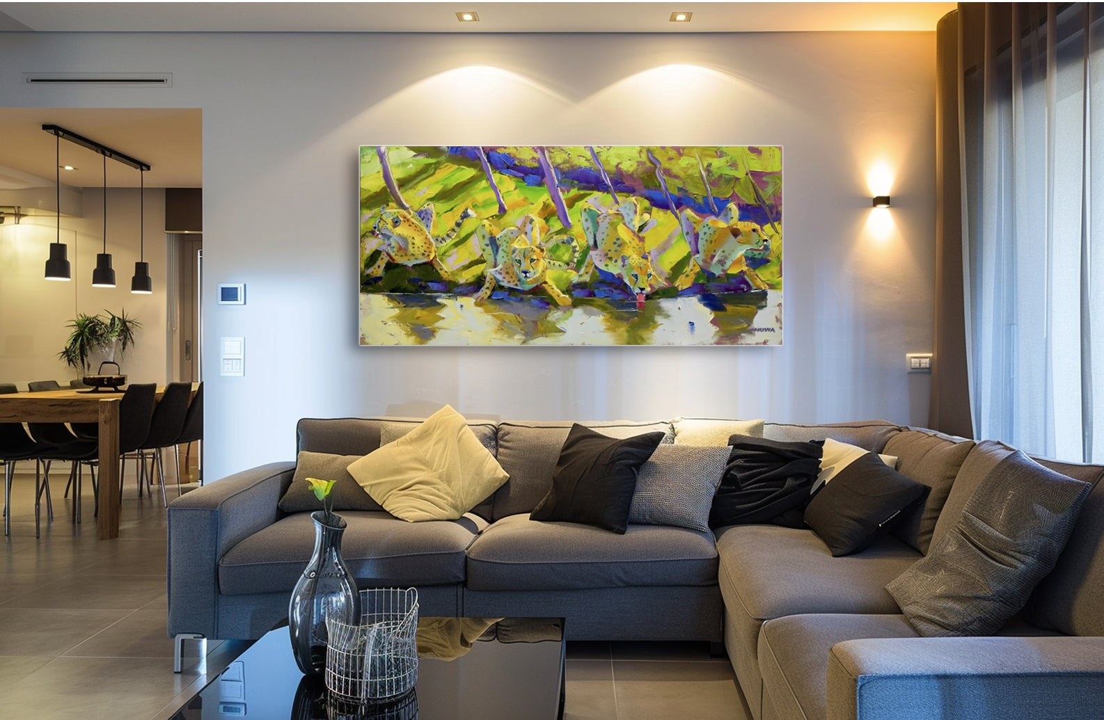 River Lookouts 80x170cm Oil On Canvas