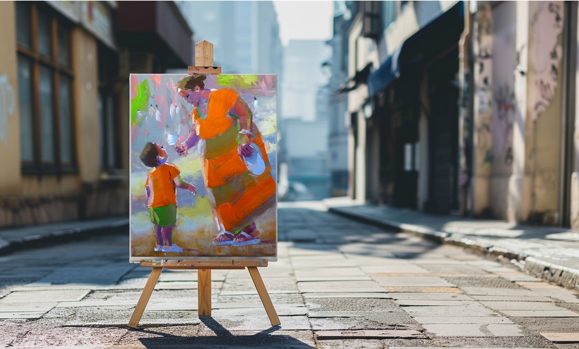 Mum's Ice Cream 71x56cm Oil on Canvas